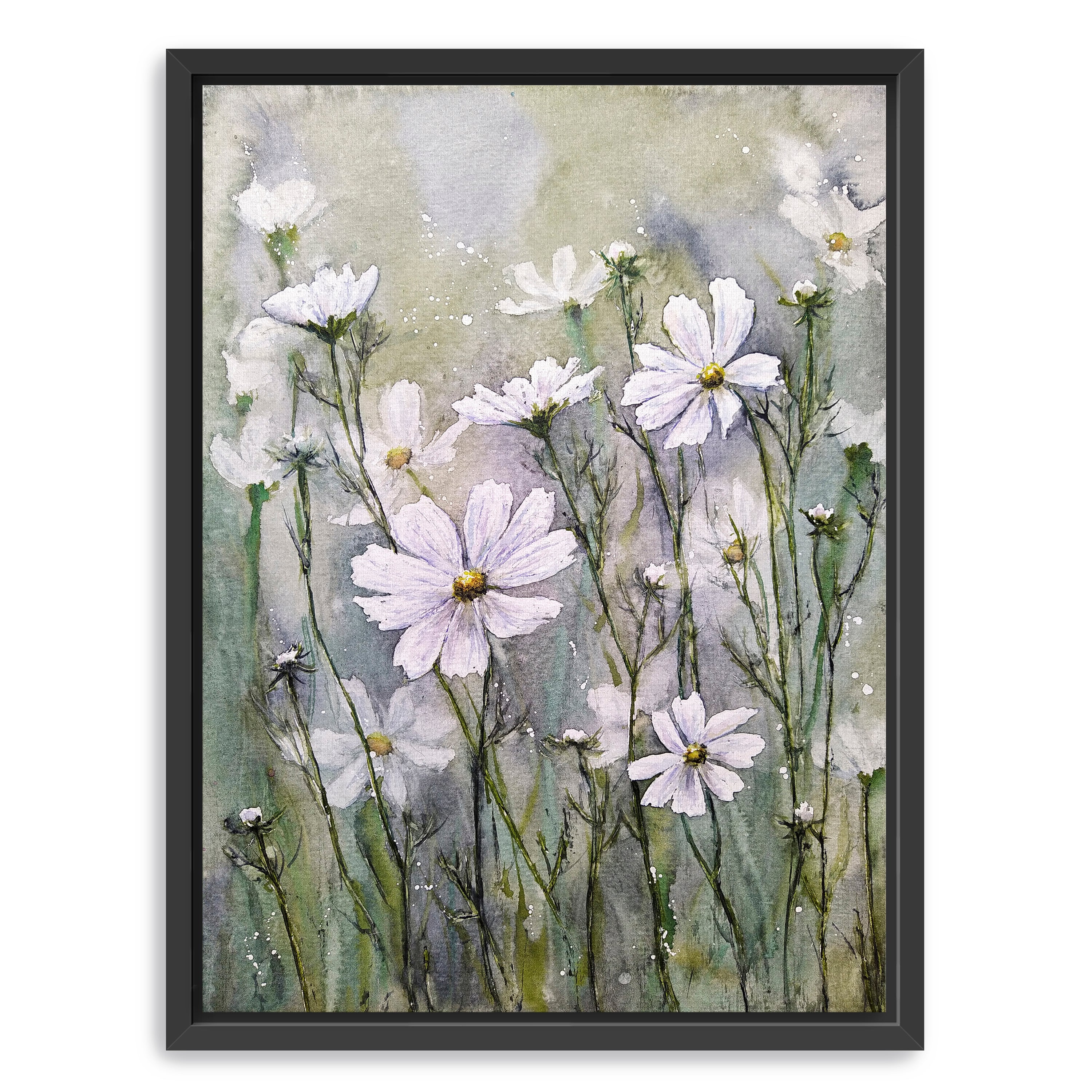 Cosmos Flowers IX Canvas Giclee