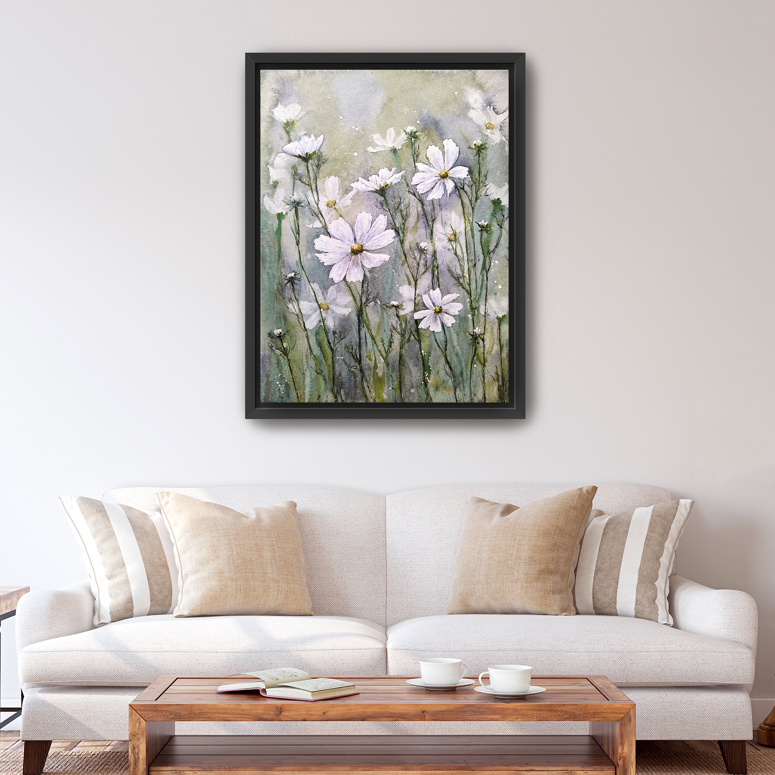 Cosmos Flowers IX Canvas Giclee