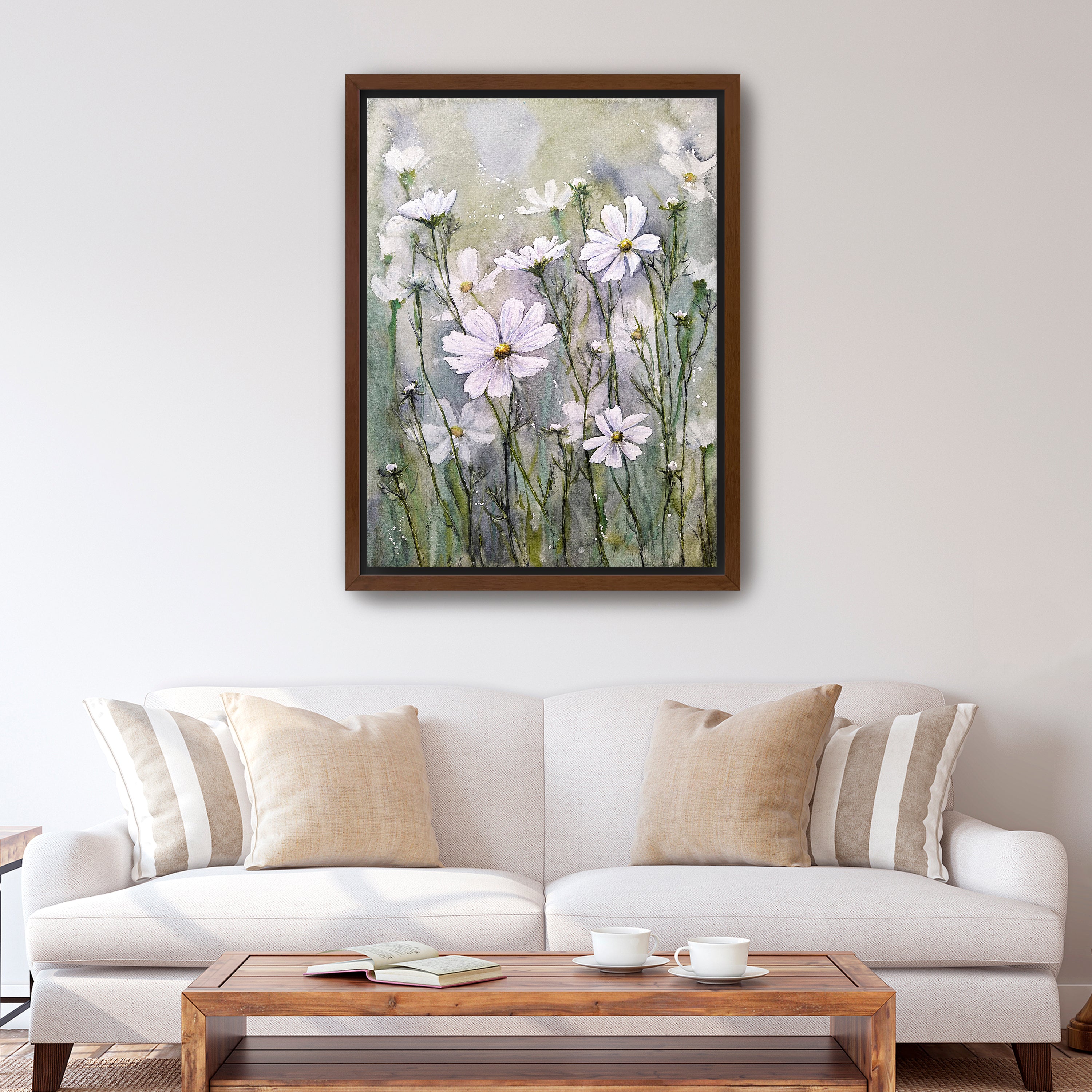Cosmos Flowers IX Canvas Giclee