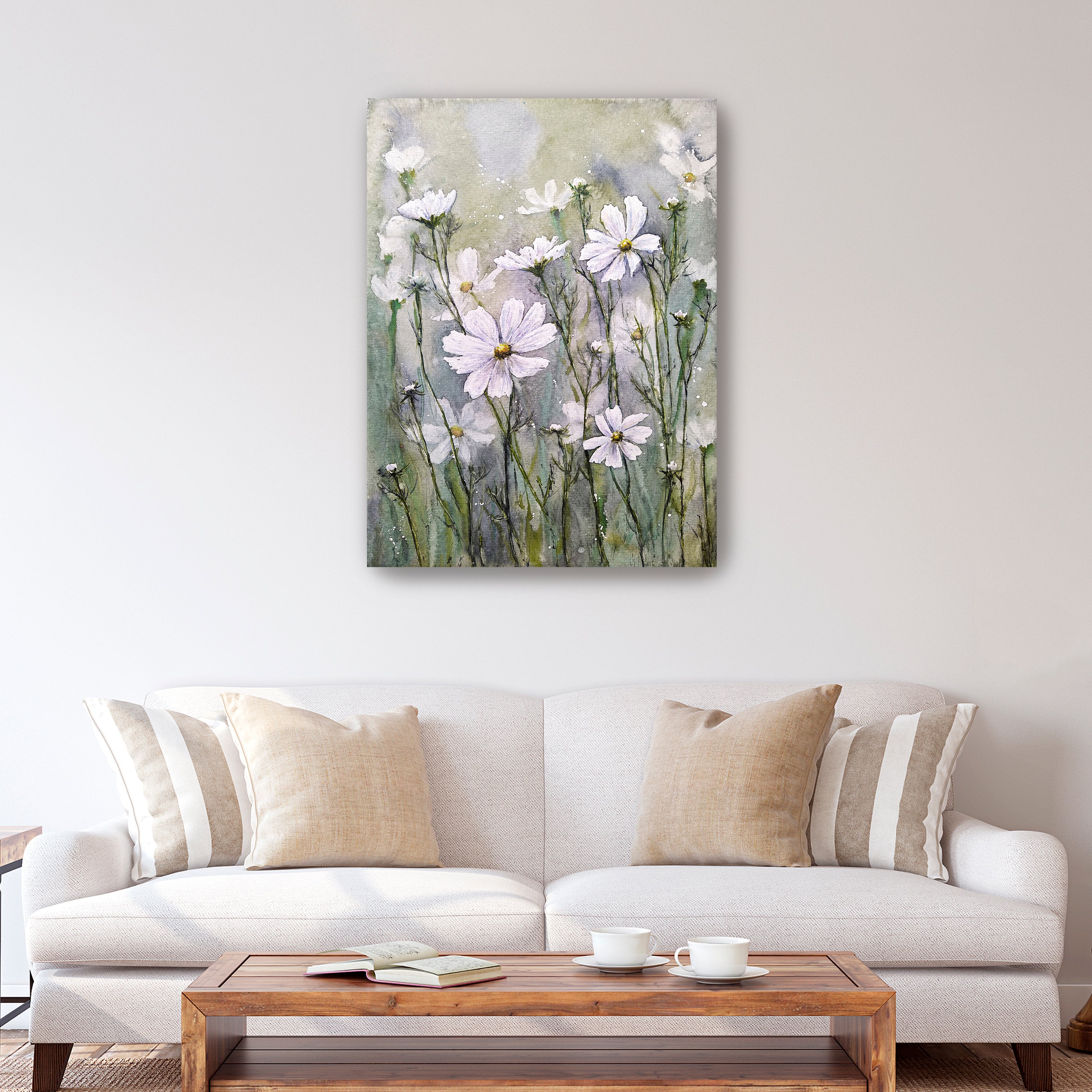 Cosmos Flowers IX Canvas Giclee