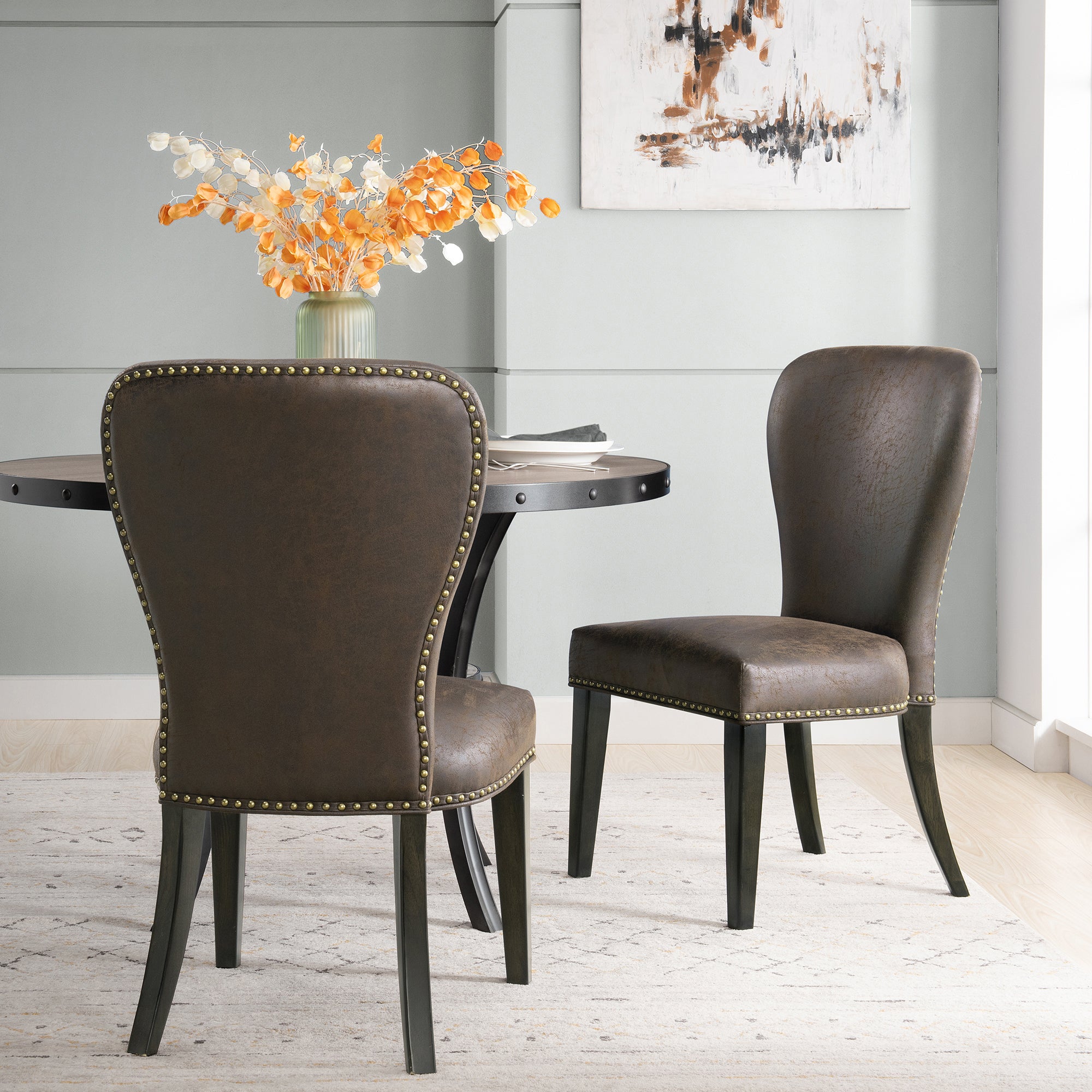 Savoy Upholstered Dining Chairs, Set of 2