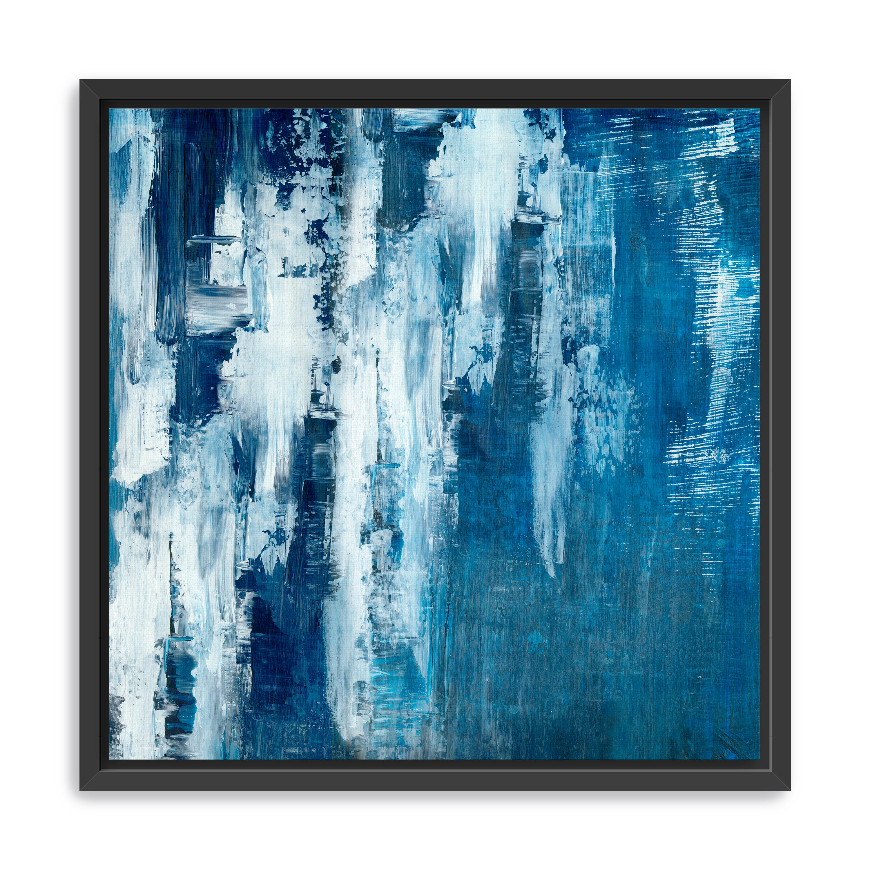 Frozen Cascade in Abstract Canvas Giclee