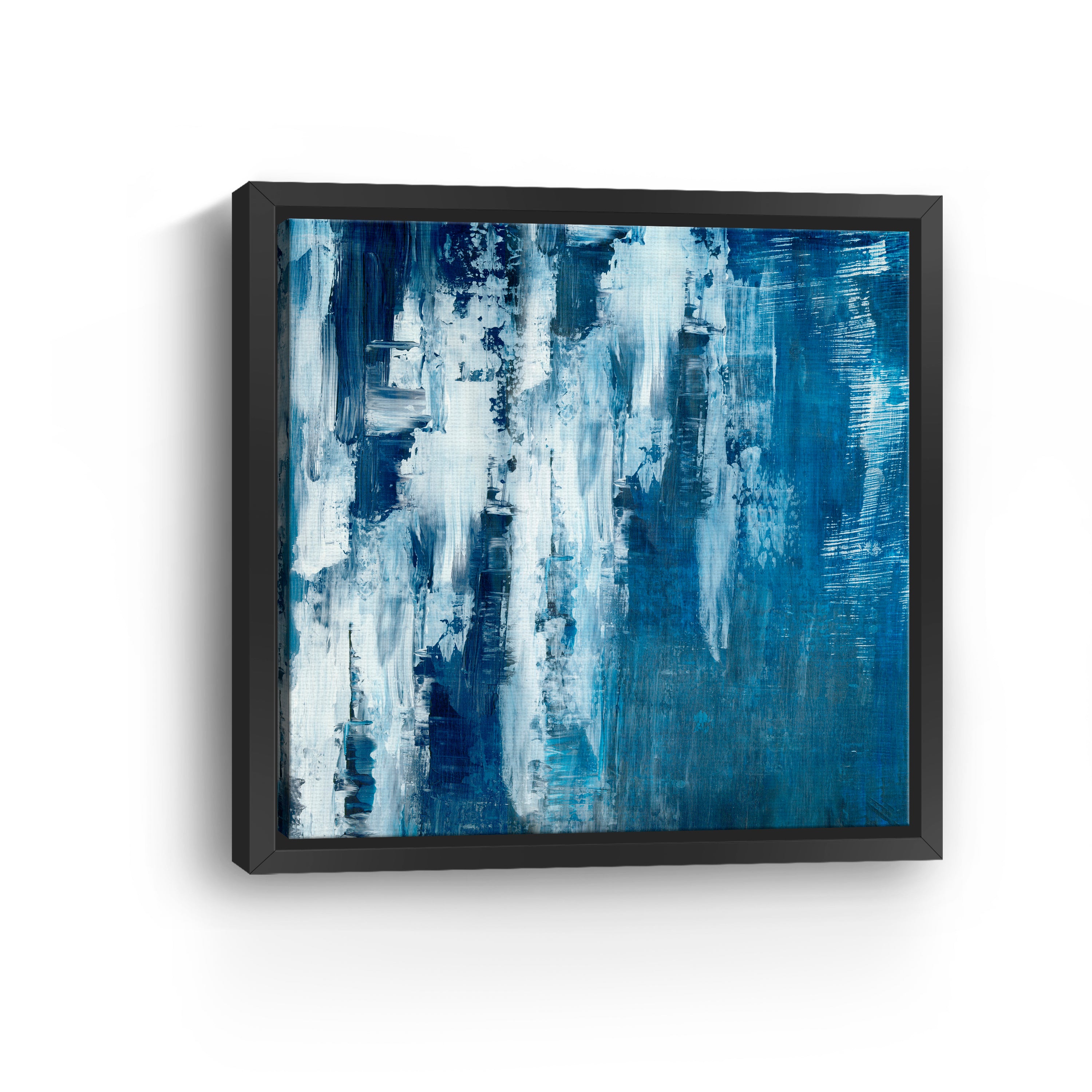 Frozen Cascade in Abstract Canvas Giclee