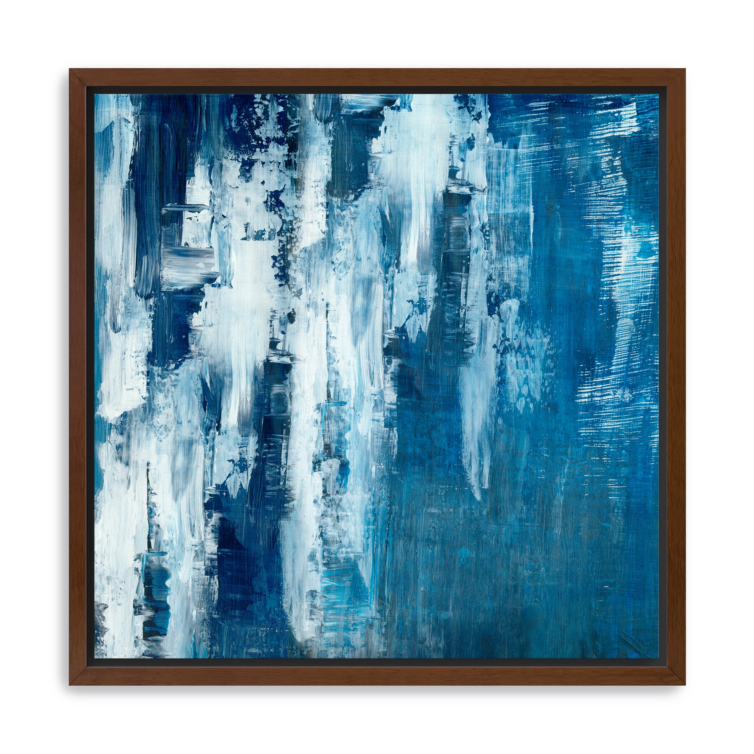 Frozen Cascade in Abstract Canvas Giclee