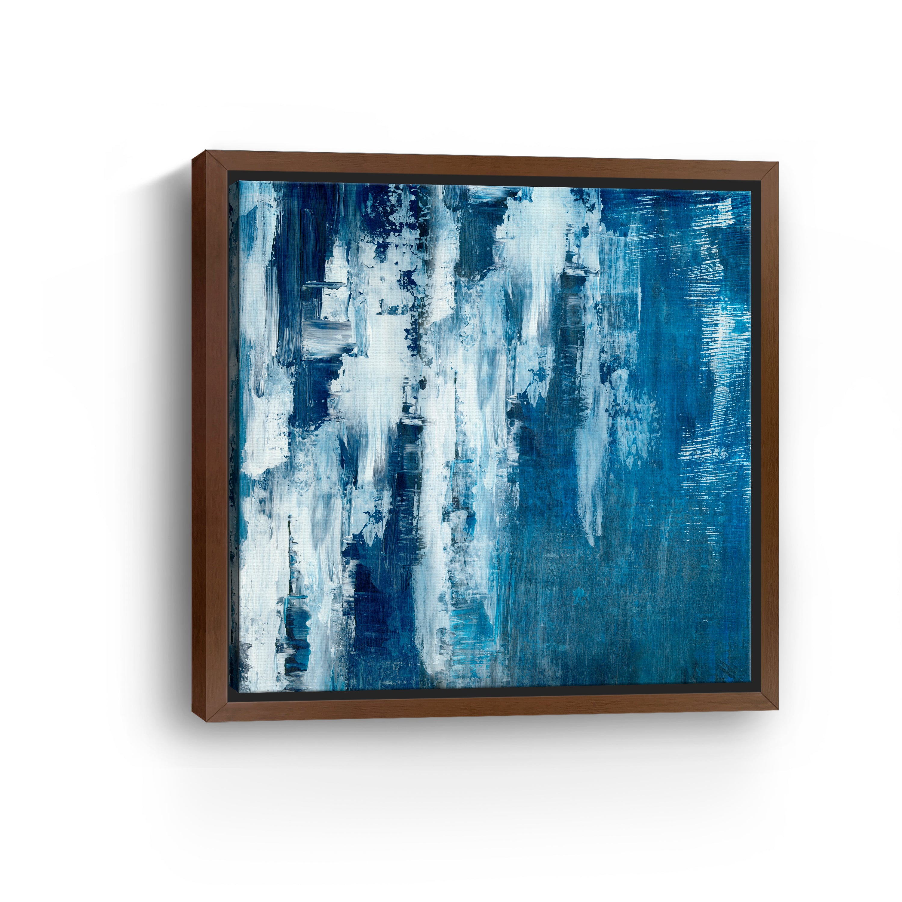 Frozen Cascade in Abstract Canvas Giclee