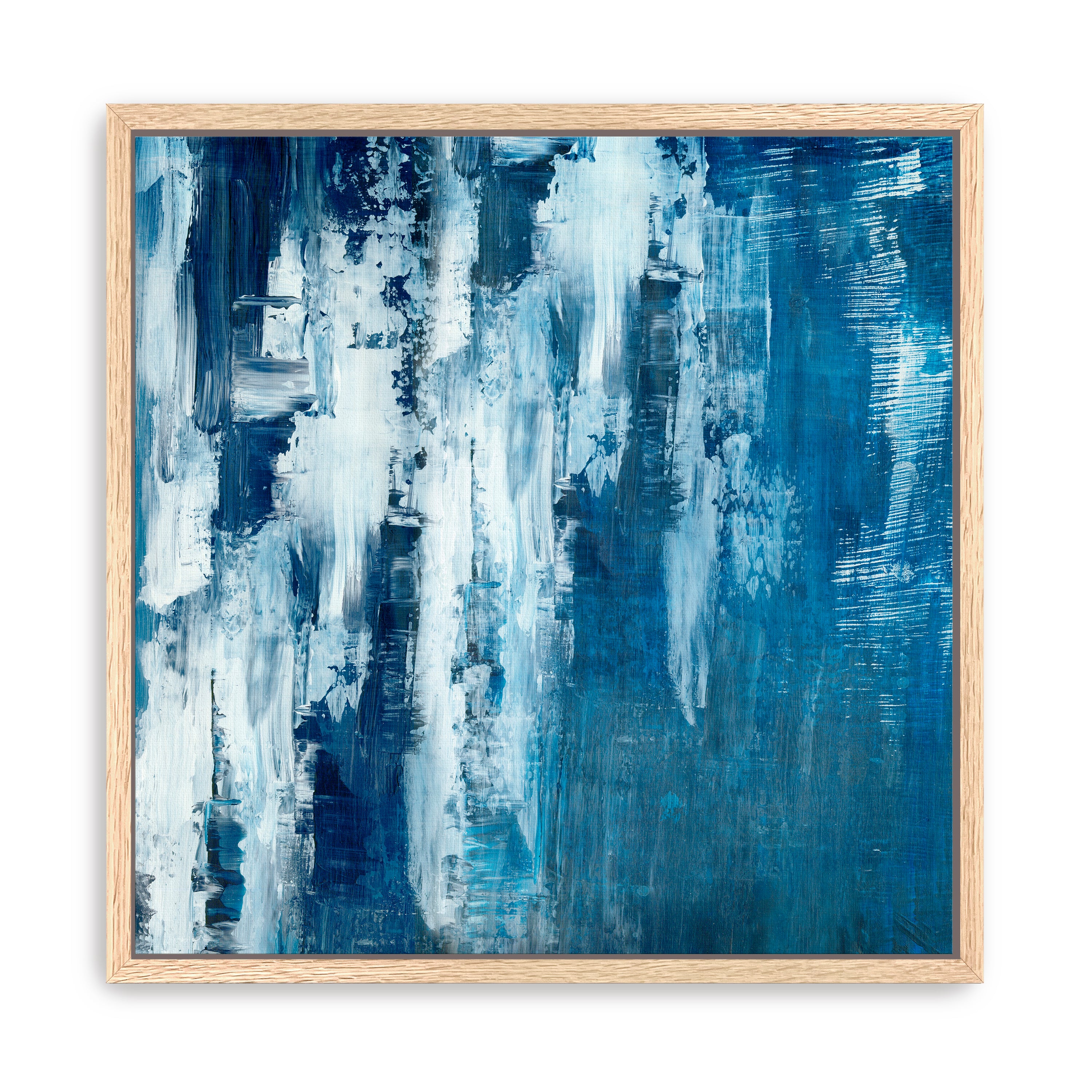 Frozen Cascade in Abstract Canvas Giclee