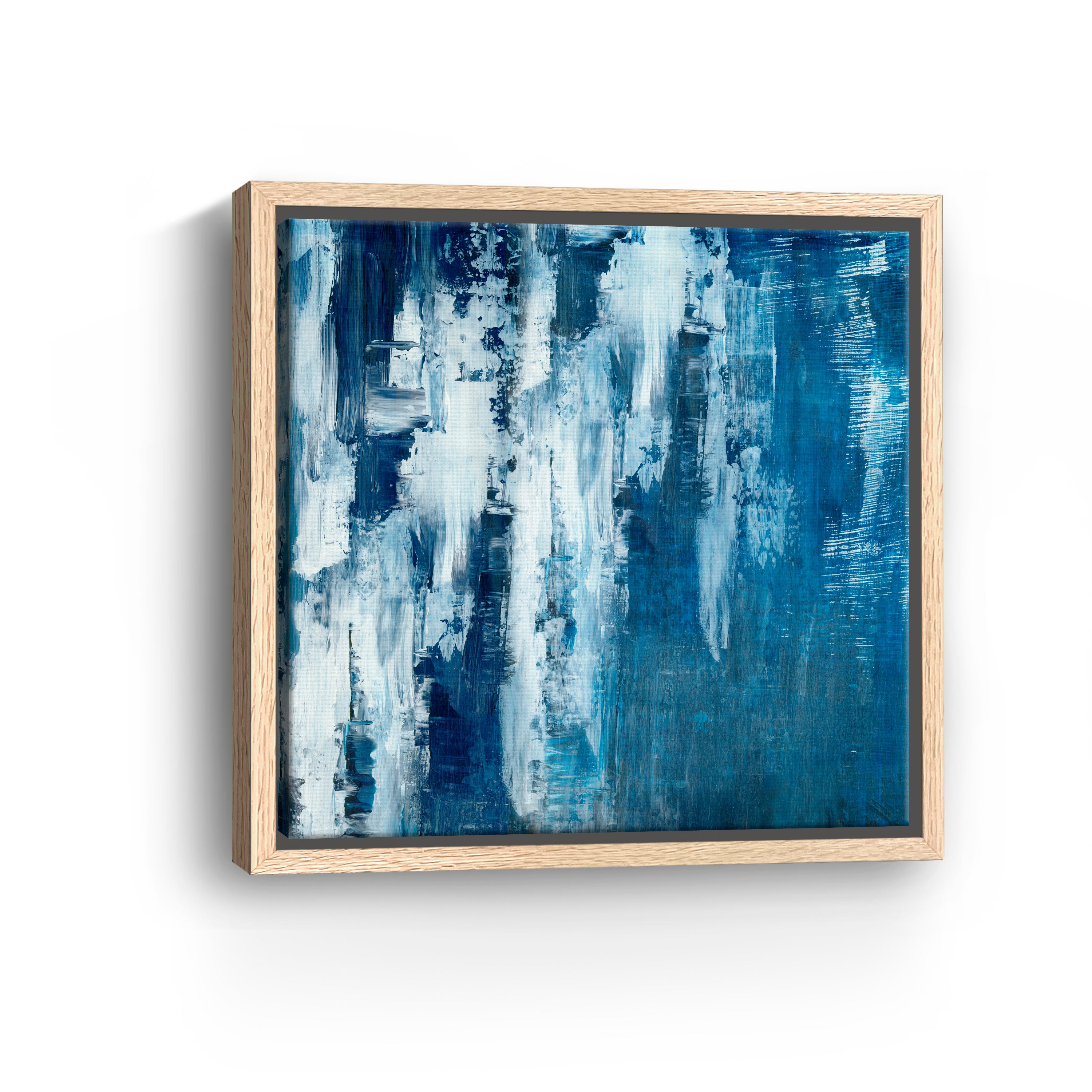 Frozen Cascade in Abstract Canvas Giclee