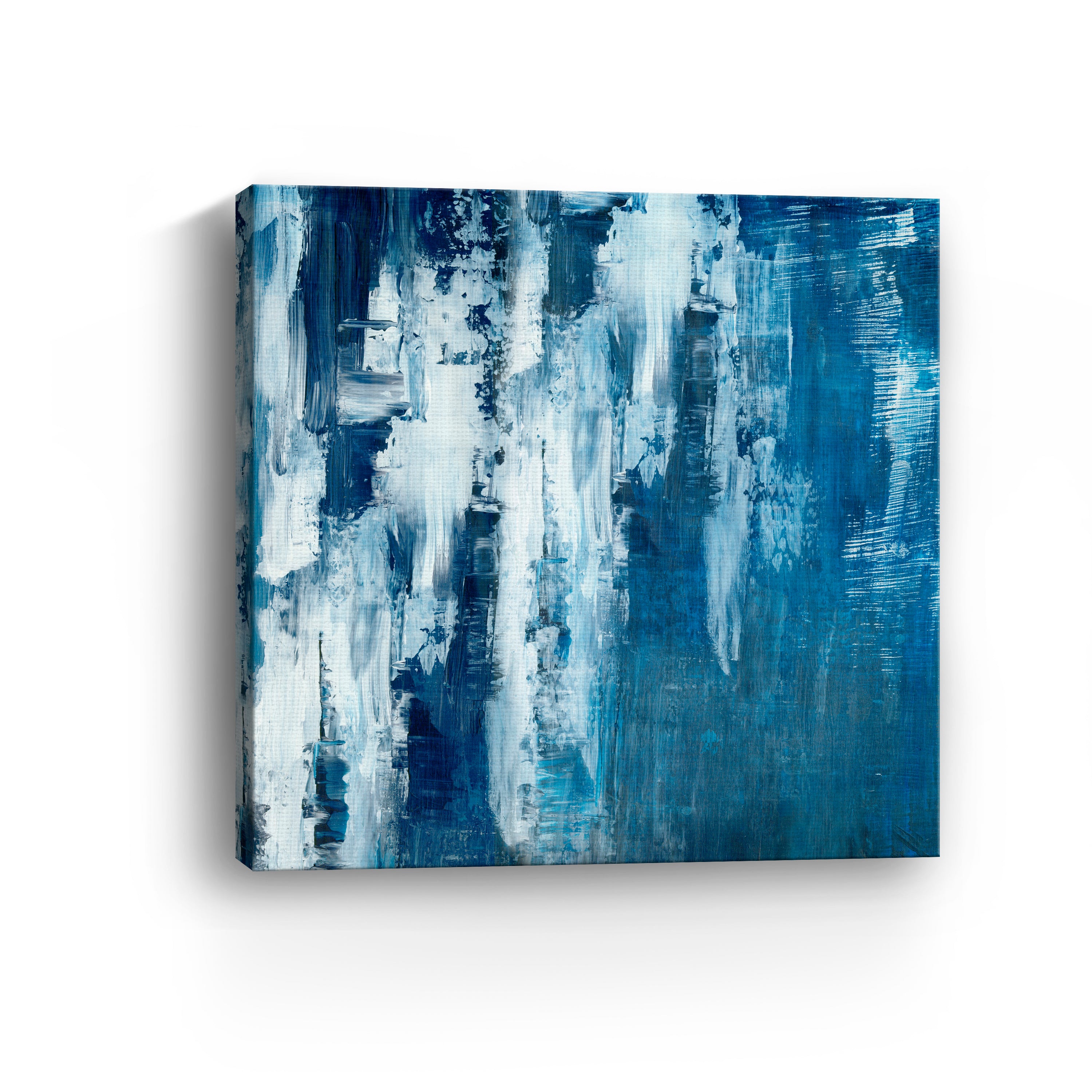 Frozen Cascade in Abstract Canvas Giclee