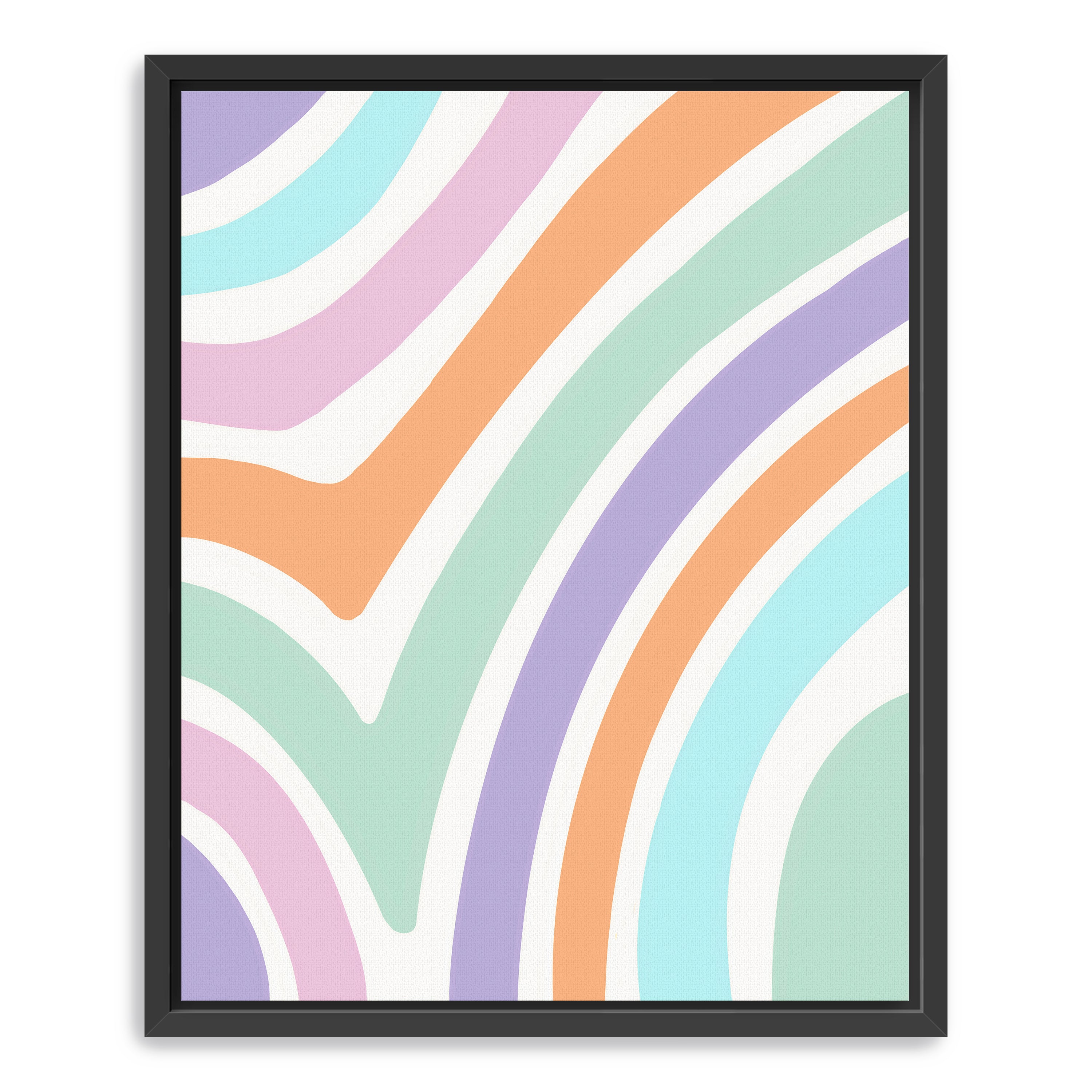 Zebra Pastel Print Canvas Giclee