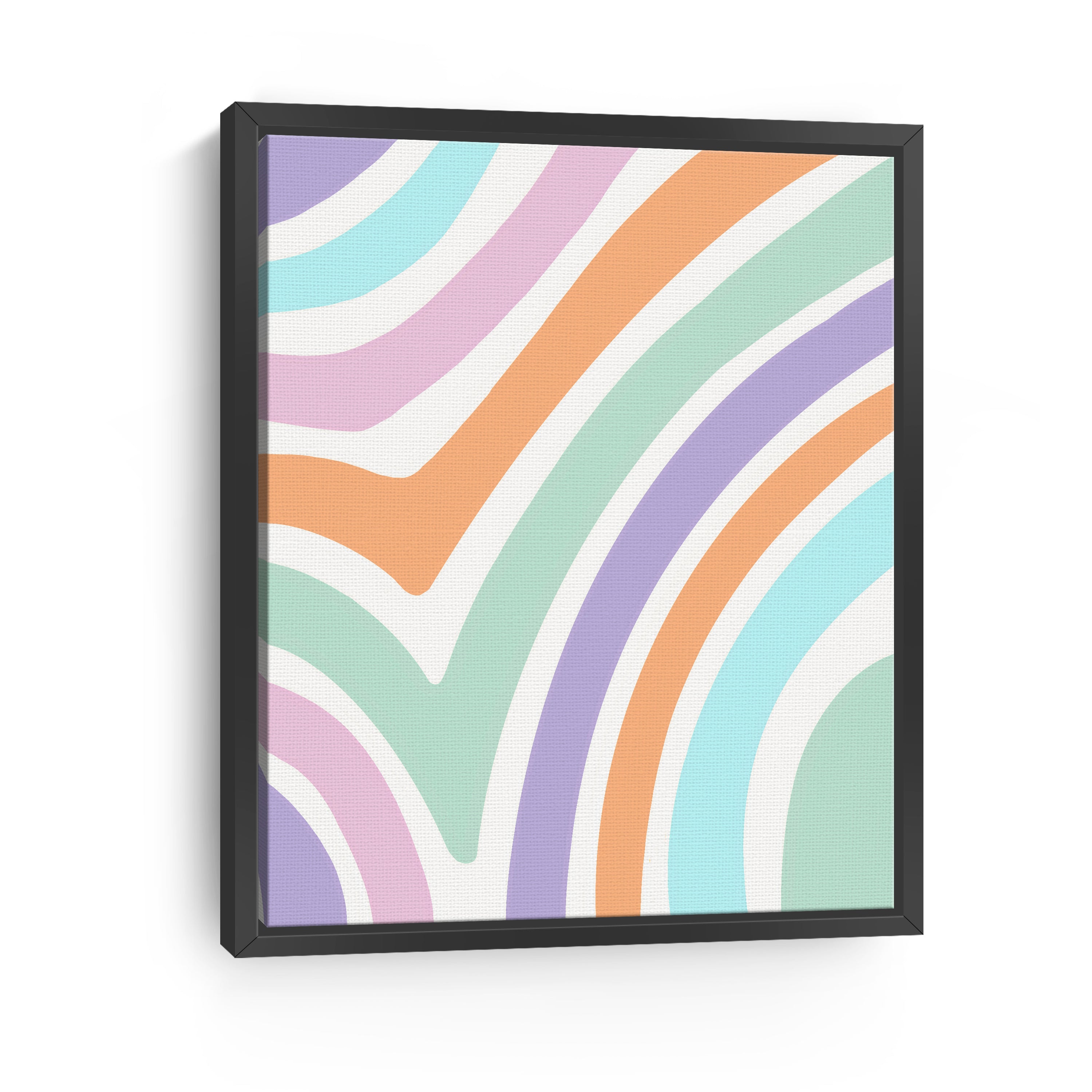 Zebra Pastel Print Canvas Giclee