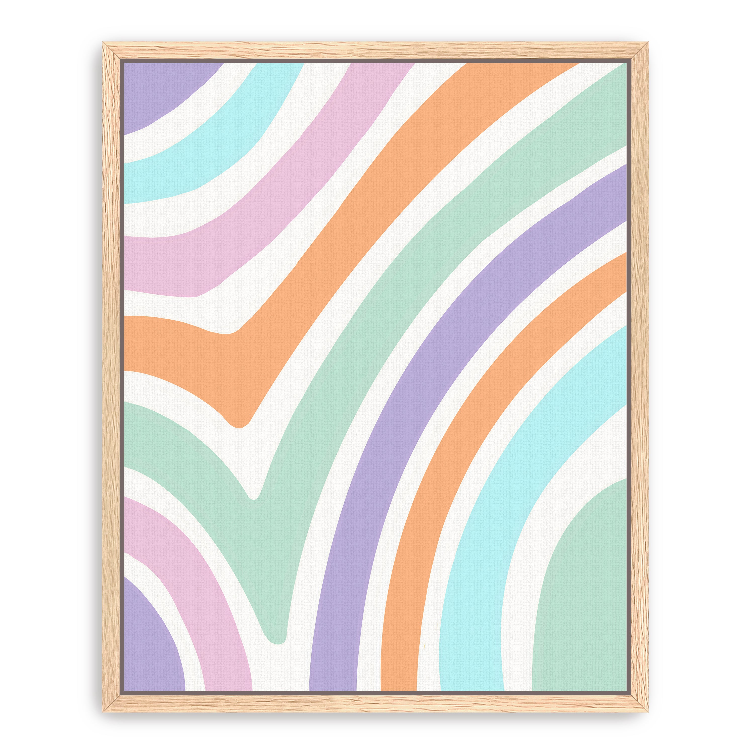Zebra Pastel Print Canvas Giclee