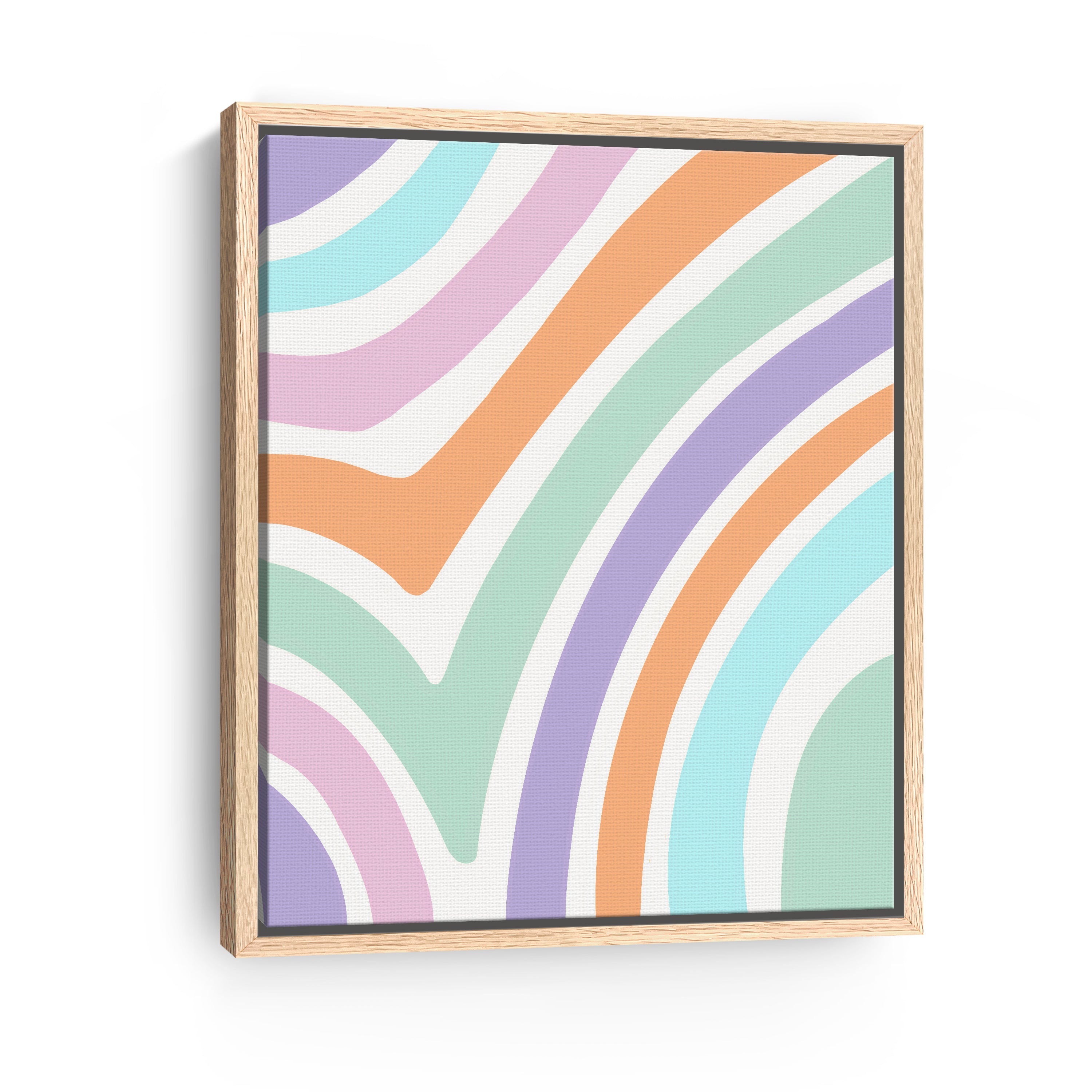 Zebra Pastel Print Canvas Giclee