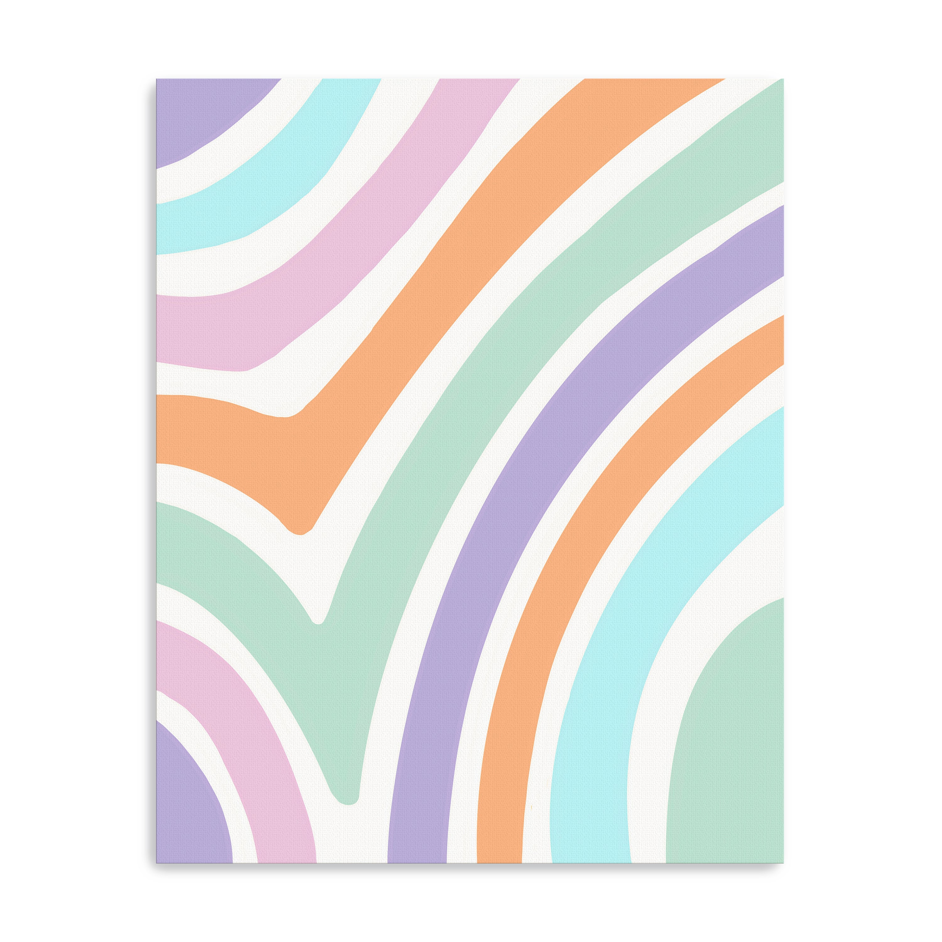 Zebra Pastel Print Canvas Giclee