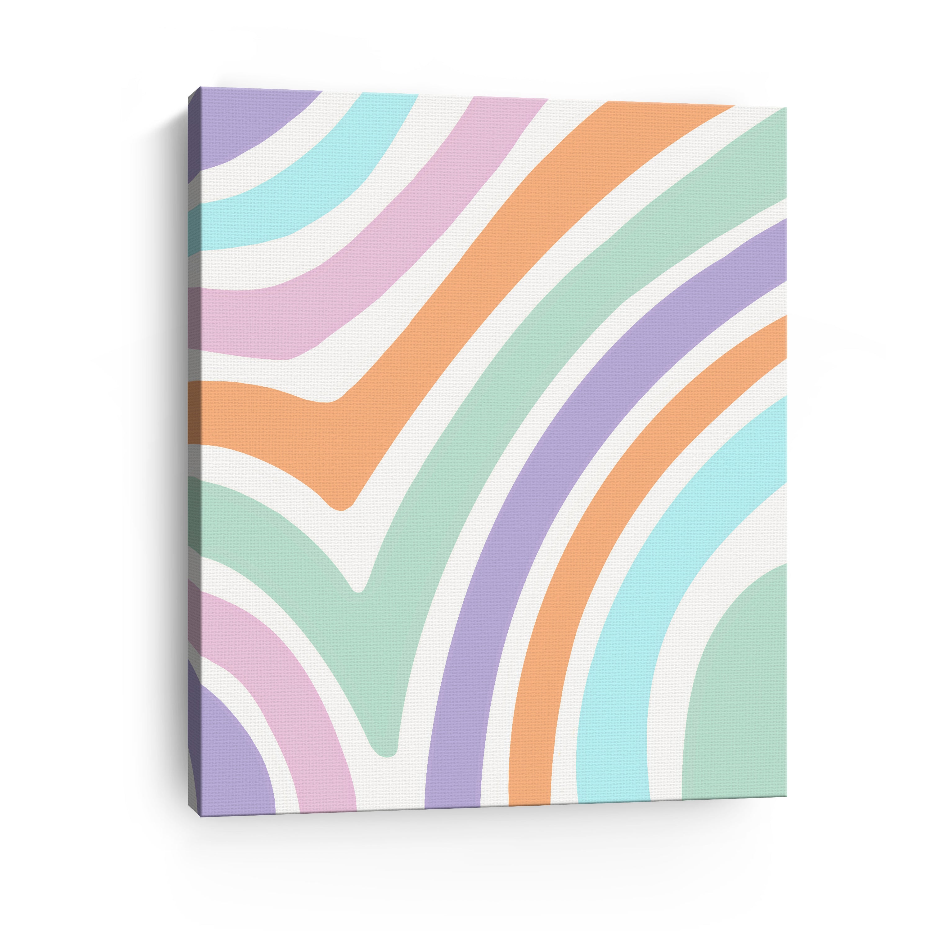 Zebra Pastel Print Canvas Giclee
