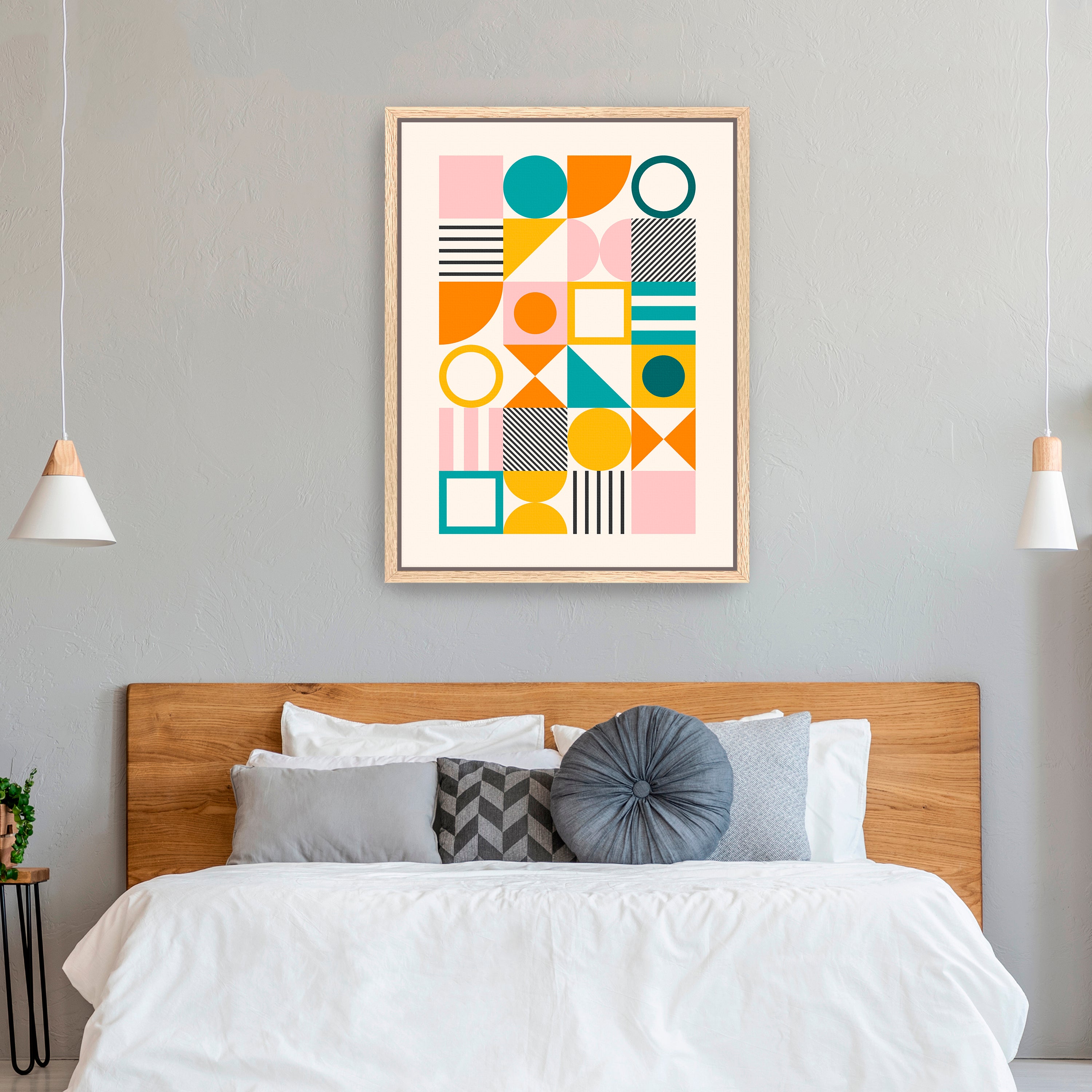 Spring Bauhaus Bold Canvas Giclee