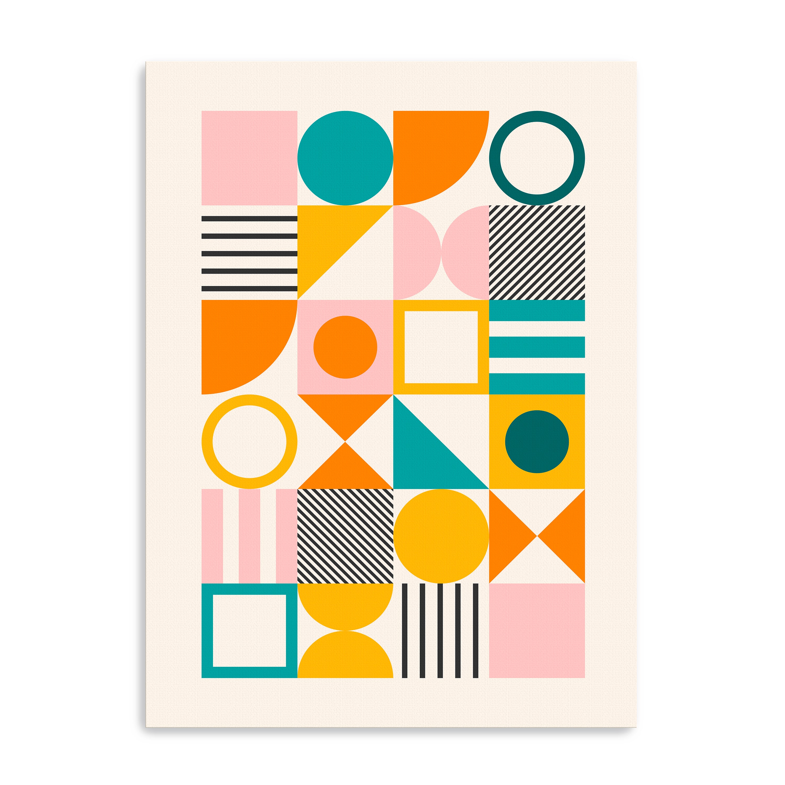 Spring Bauhaus Bold Canvas Giclee