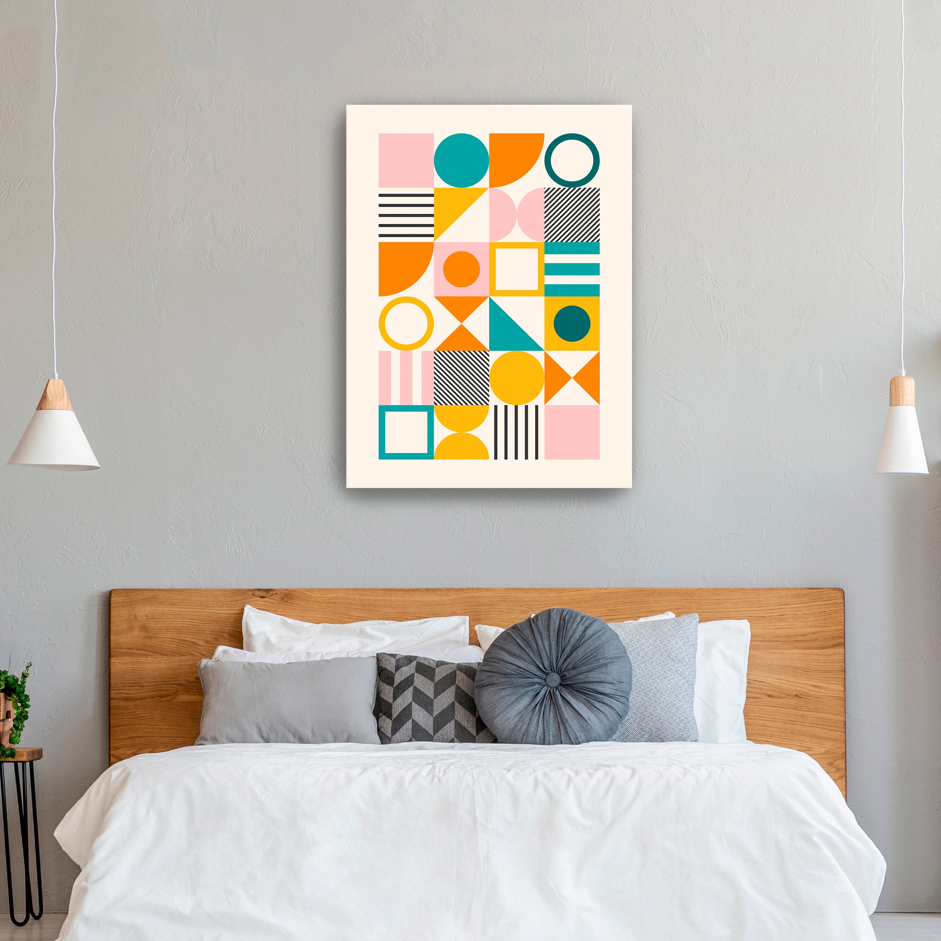 Spring Bauhaus Bold Canvas Giclee