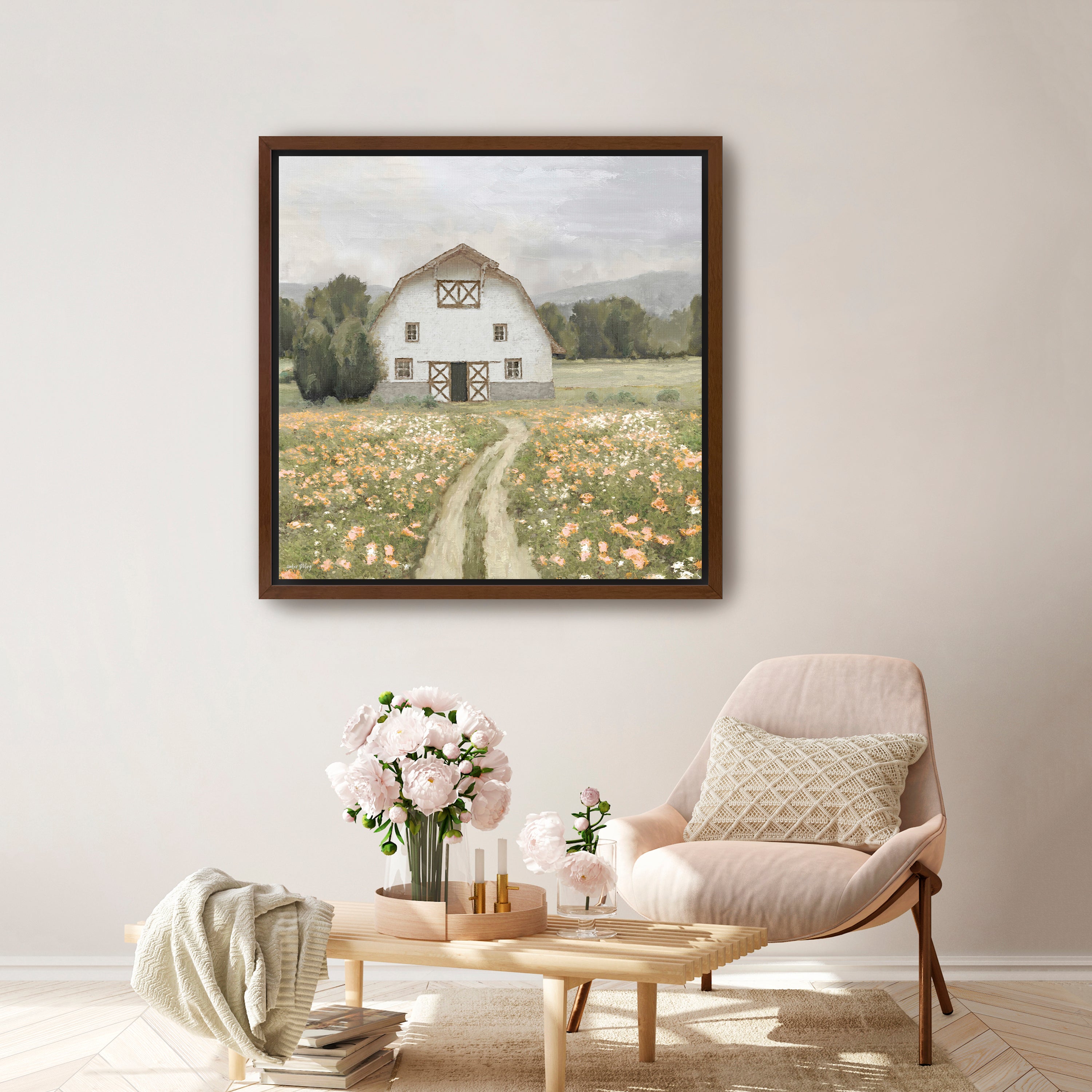 Flower Farm Canvas Giclee Wall Art