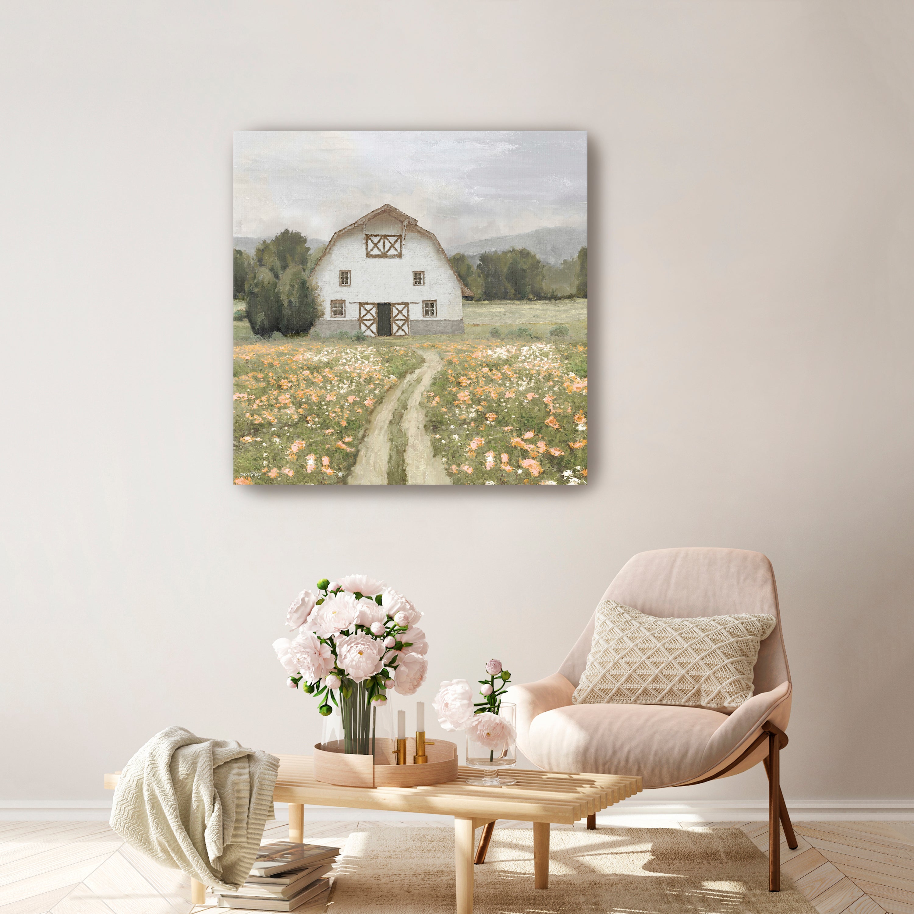 Flower Farm Canvas Giclee Wall Art