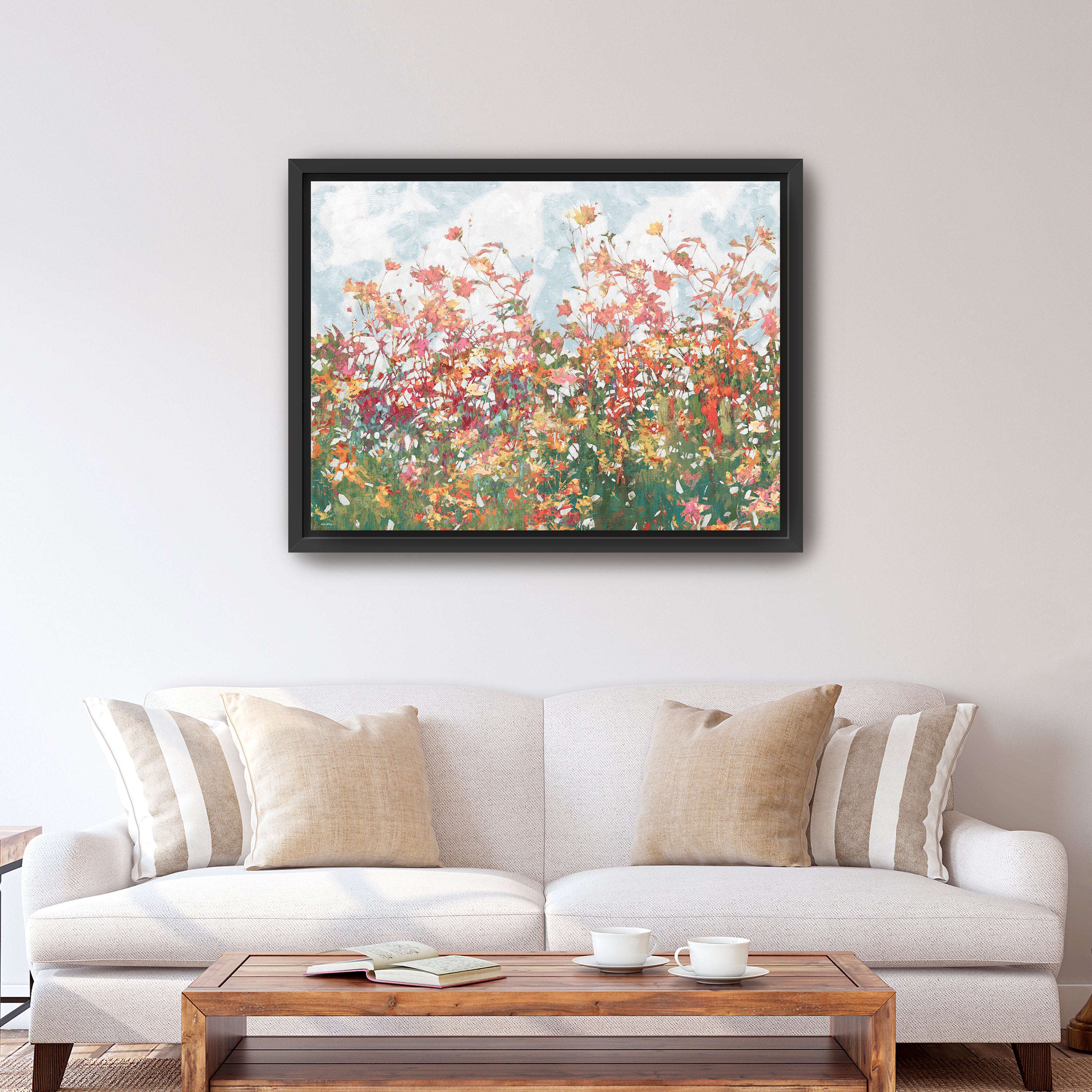 Color Burst of Blooms Canvas Giclee