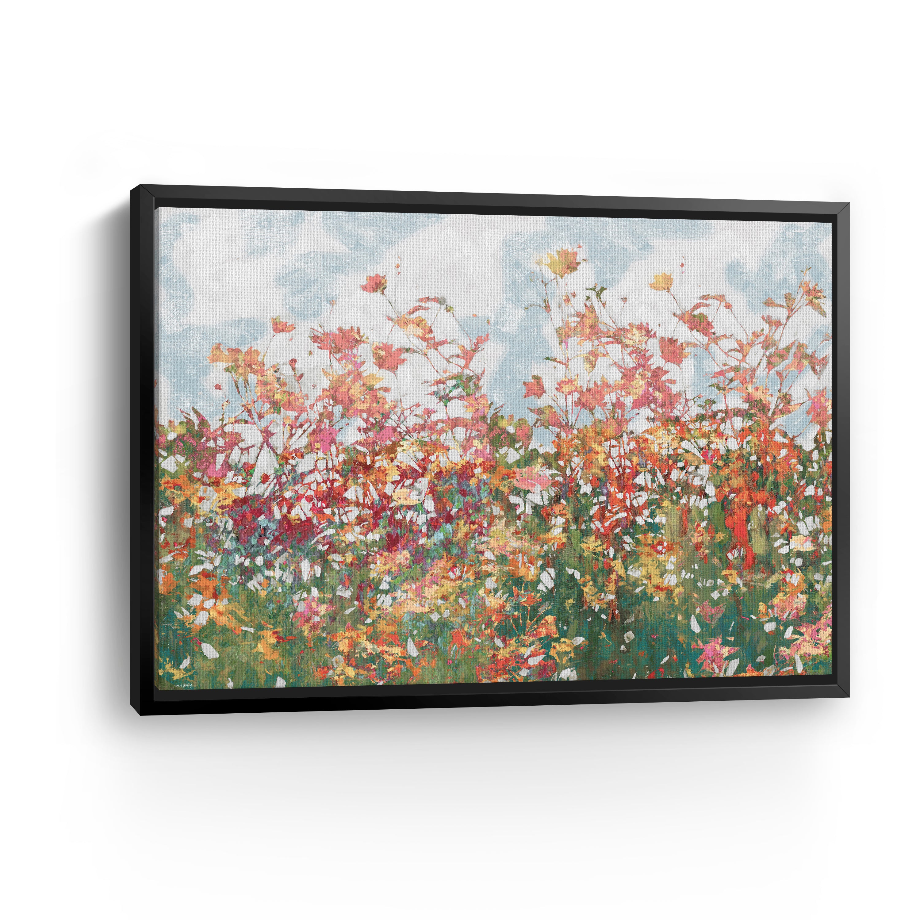 Color Burst of Blooms Canvas Giclee