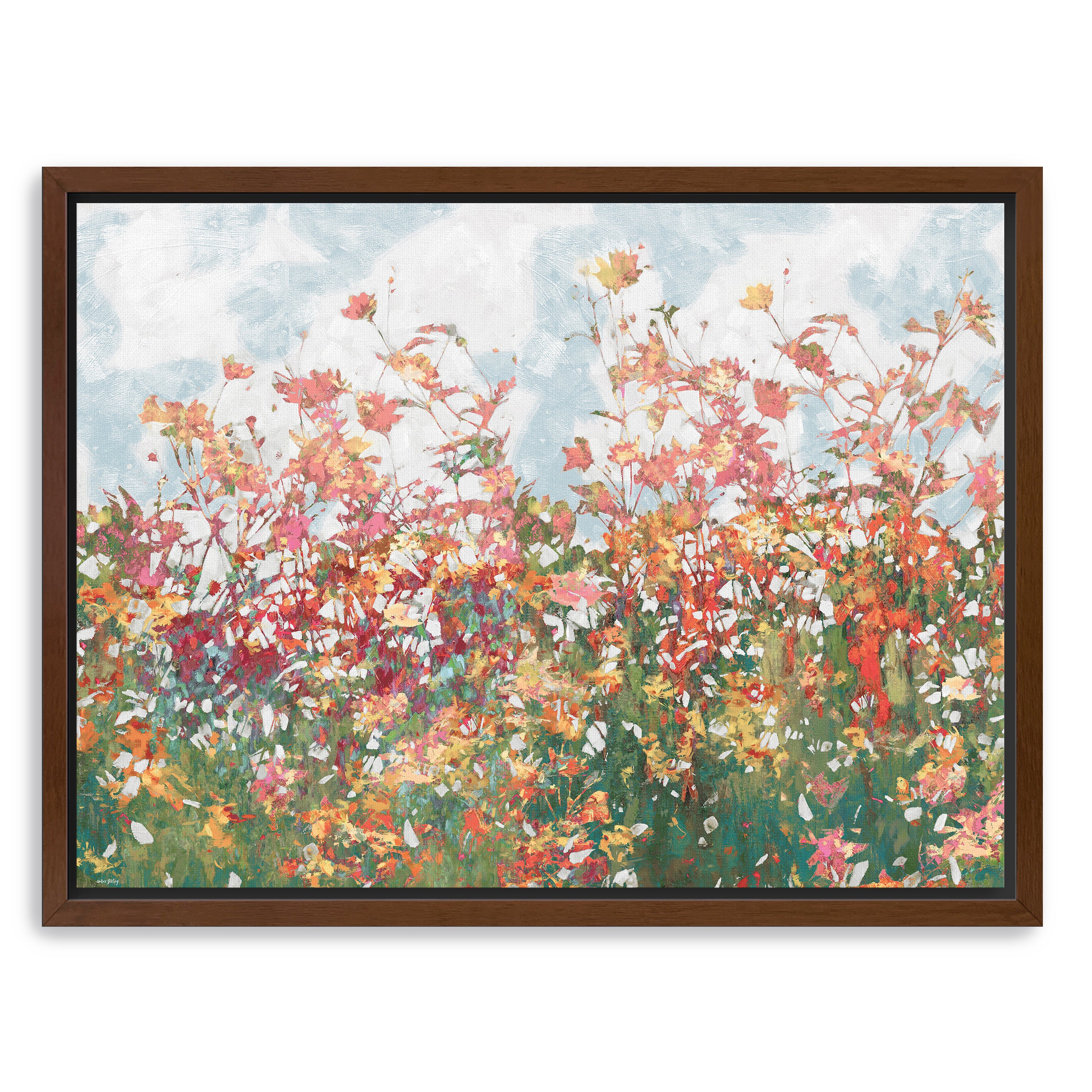 Color Burst of Blooms Canvas Giclee