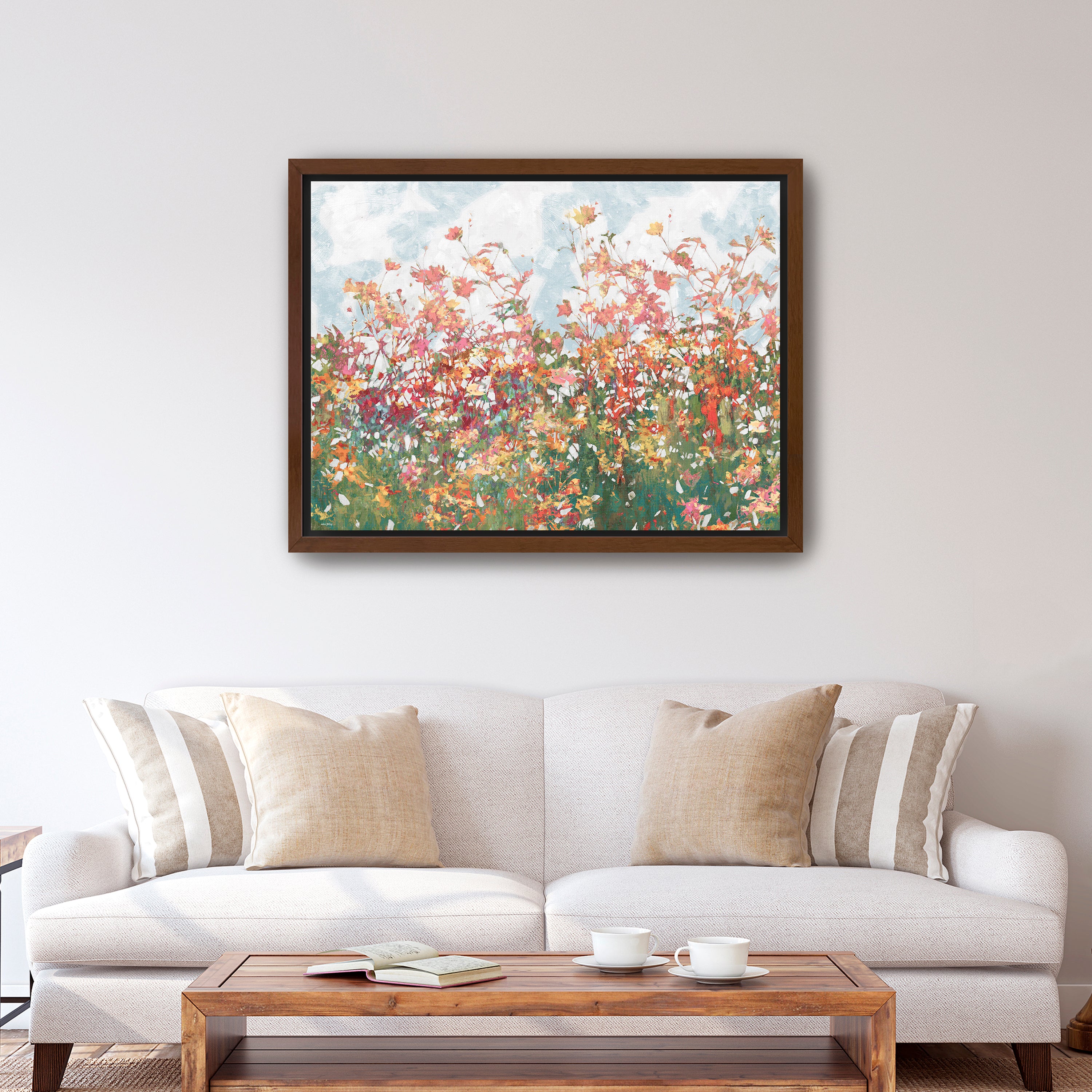 Color Burst of Blooms Canvas Giclee