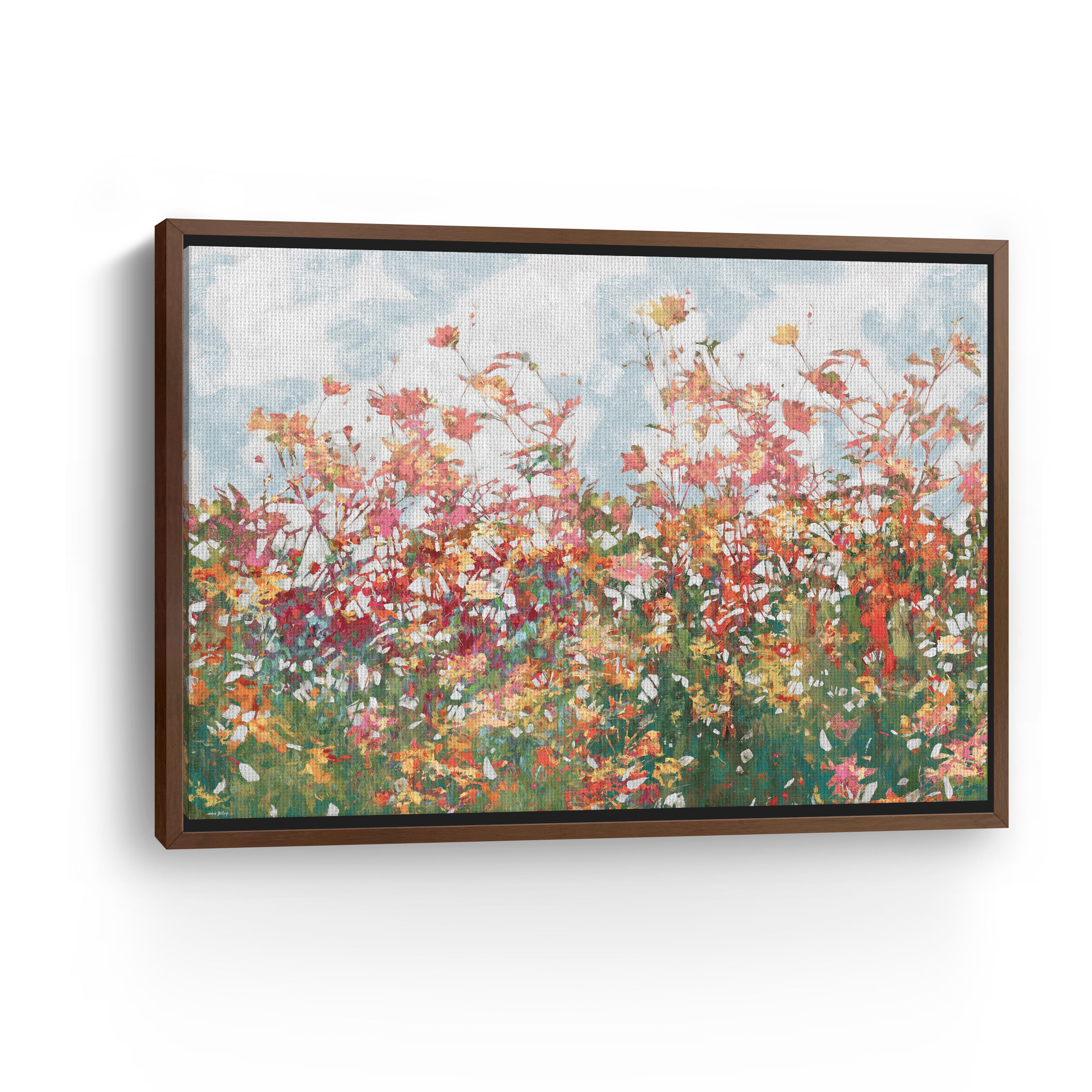 Color Burst of Blooms Canvas Giclee