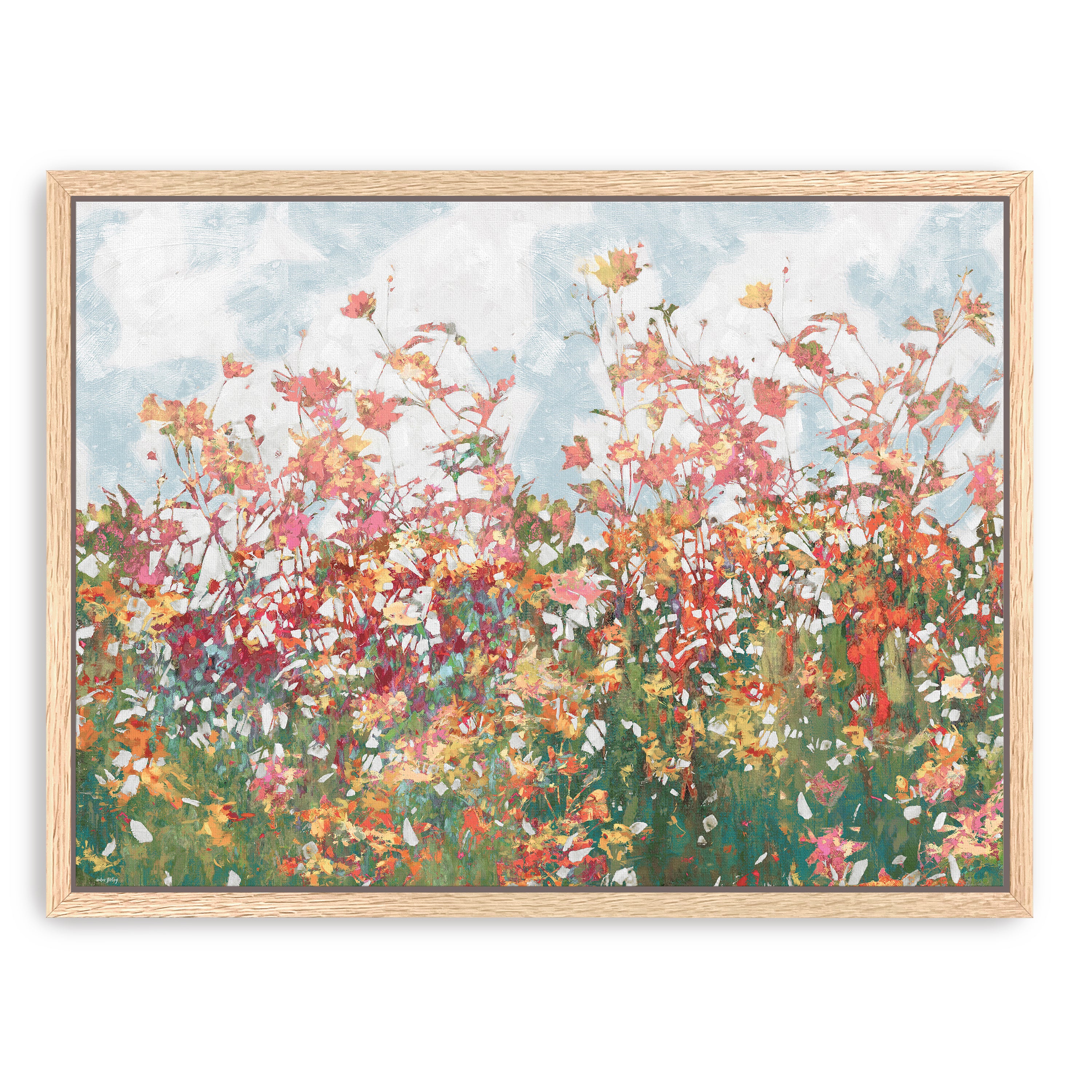 Color Burst of Blooms Canvas Giclee