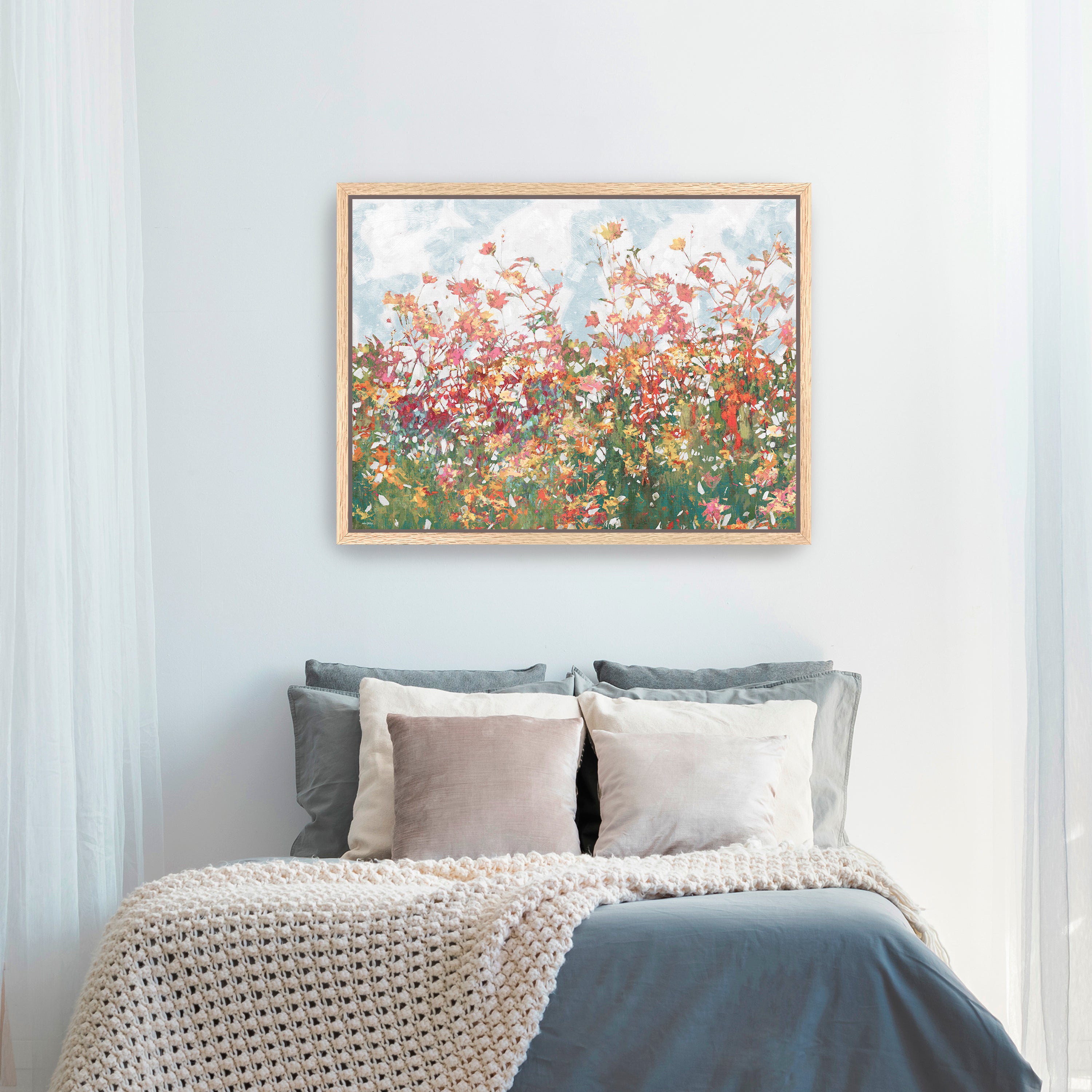 Color Burst of Blooms Canvas Giclee