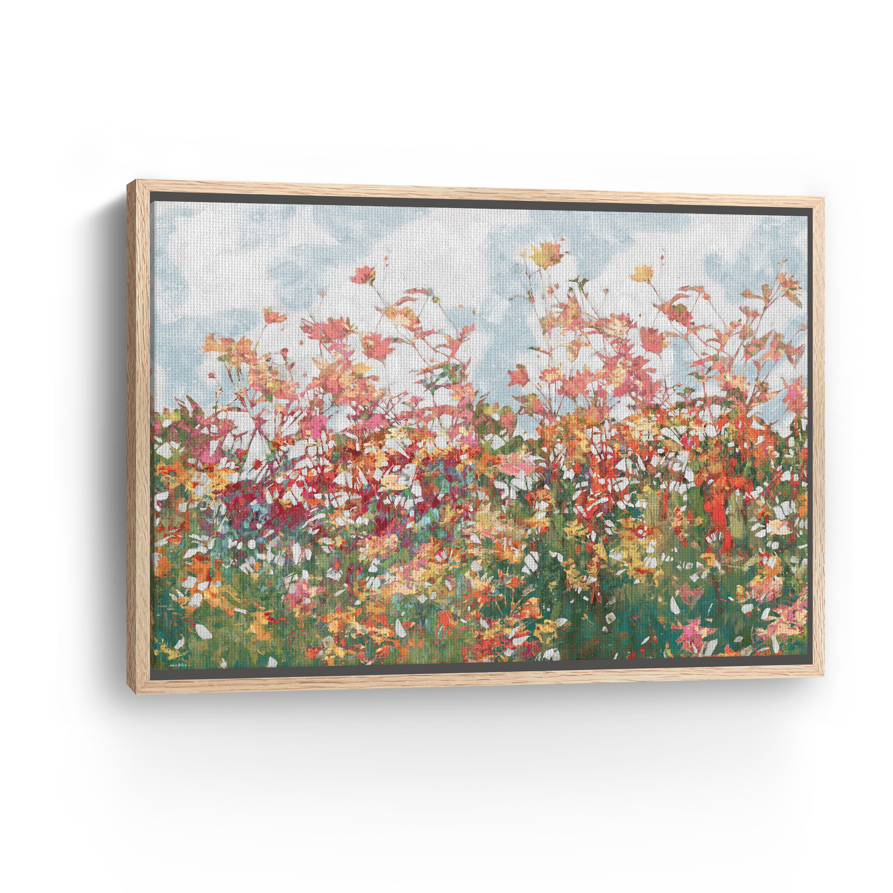 Color Burst of Blooms Canvas Giclee