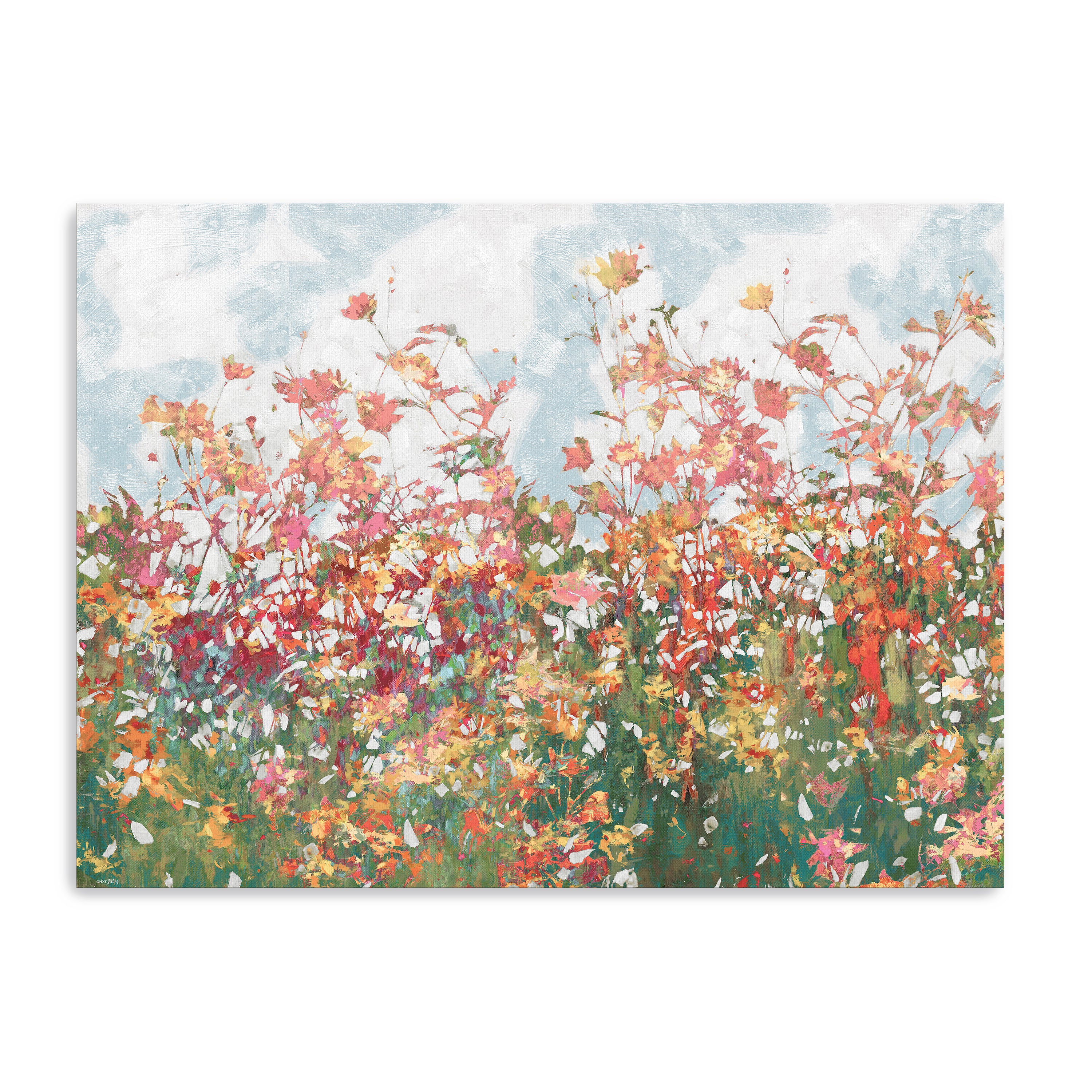 Color Burst of Blooms Canvas Giclee