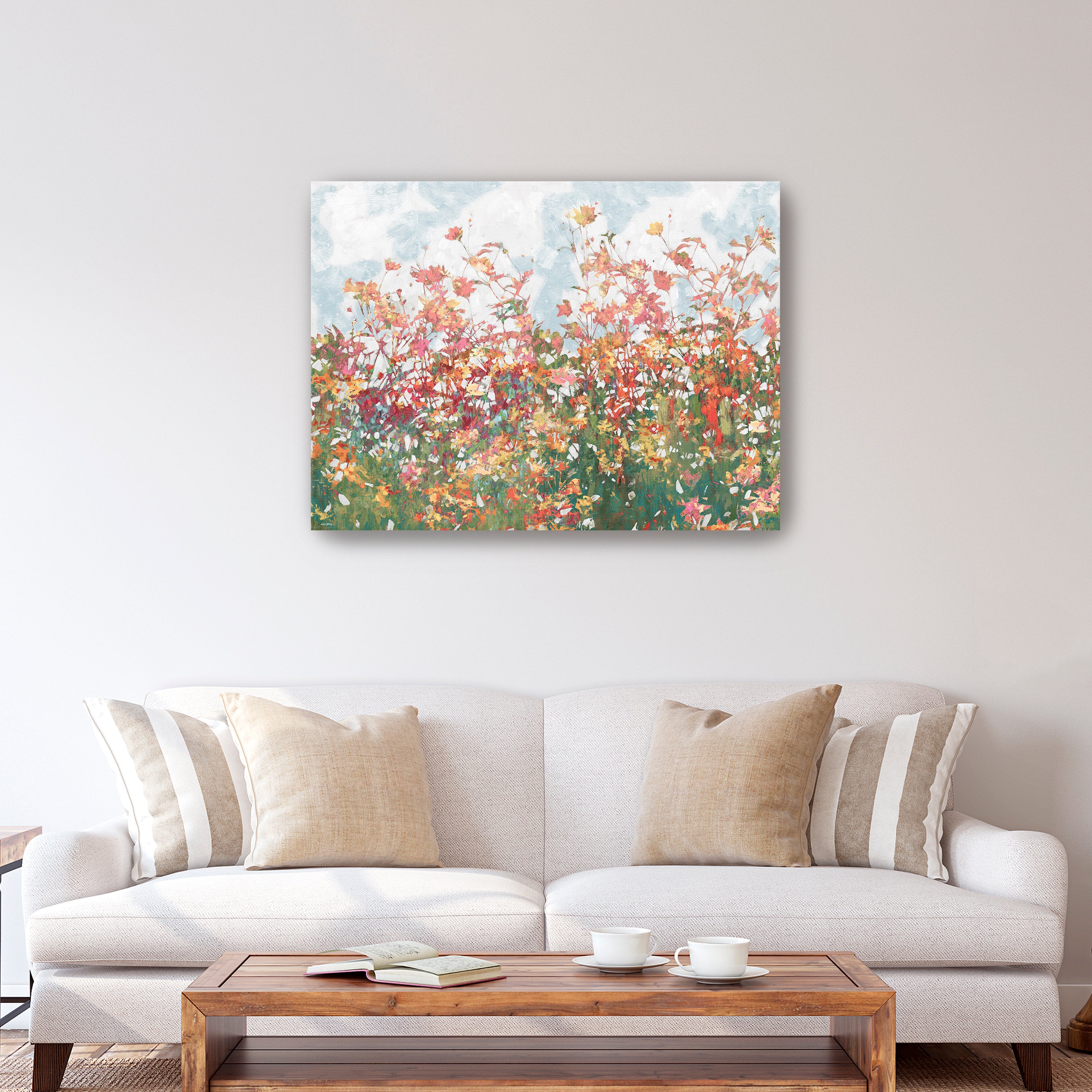Color Burst of Blooms Canvas Giclee