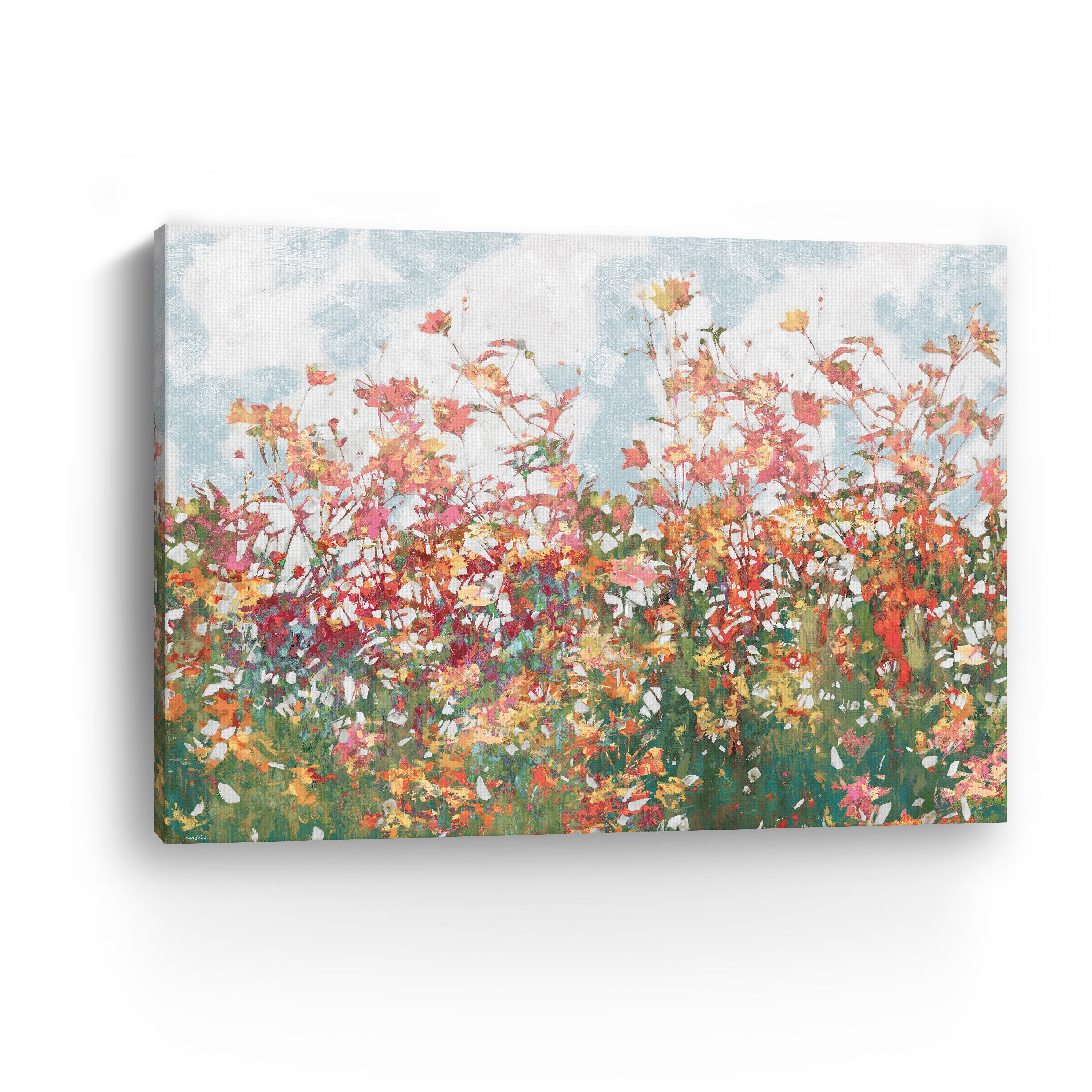 Color Burst of Blooms Canvas Giclee