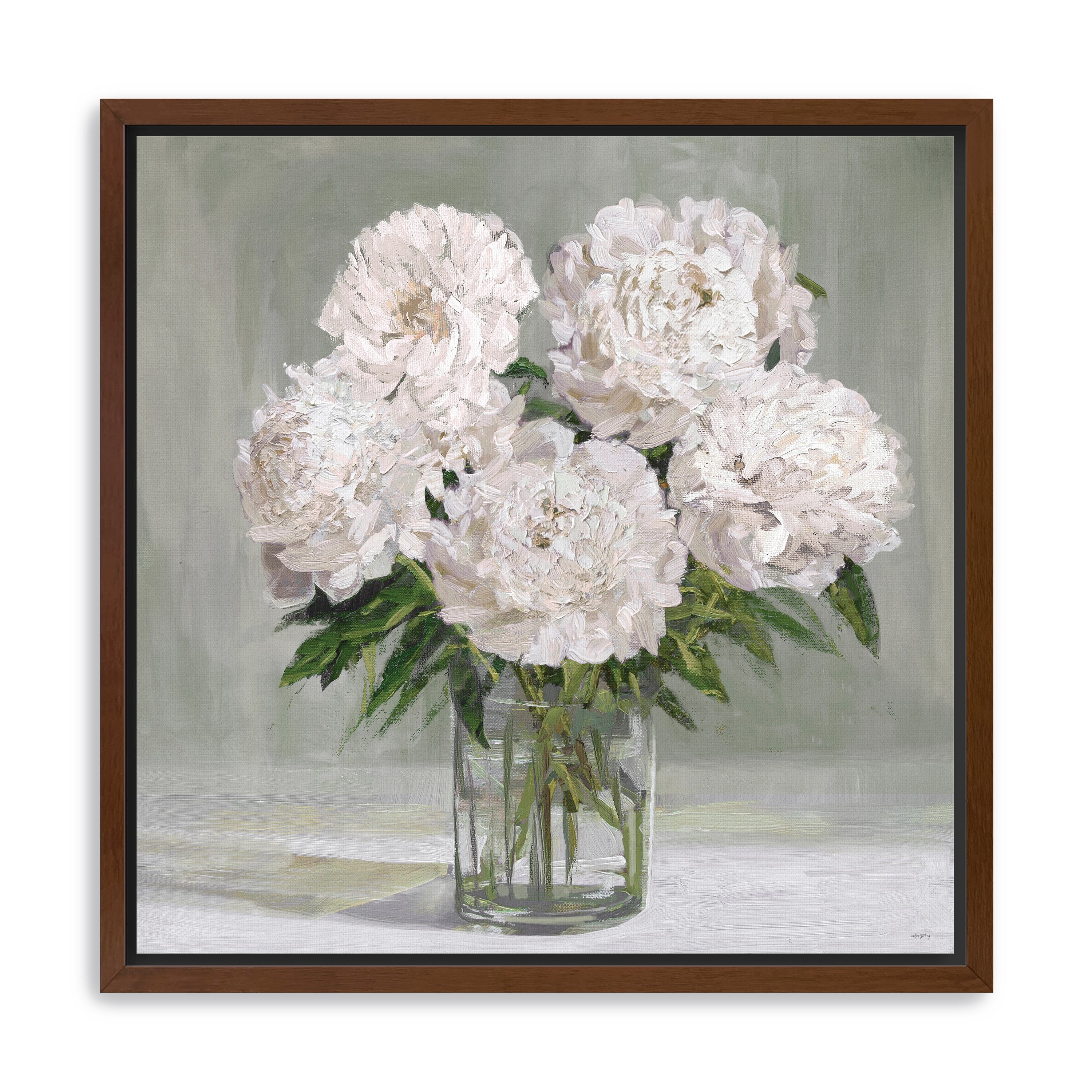 Peony Blooms Canvas Giclee