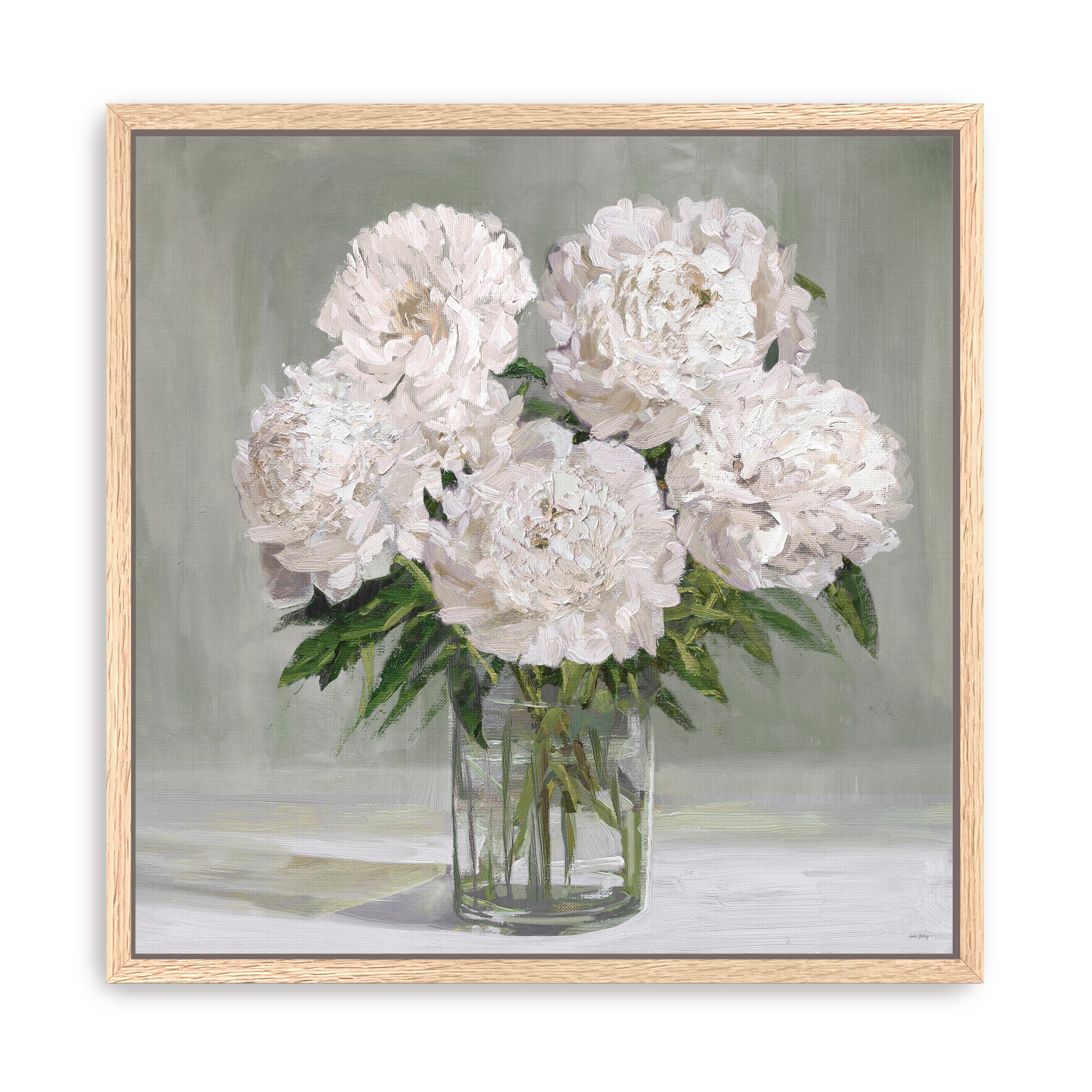 Peony Blooms Canvas Giclee