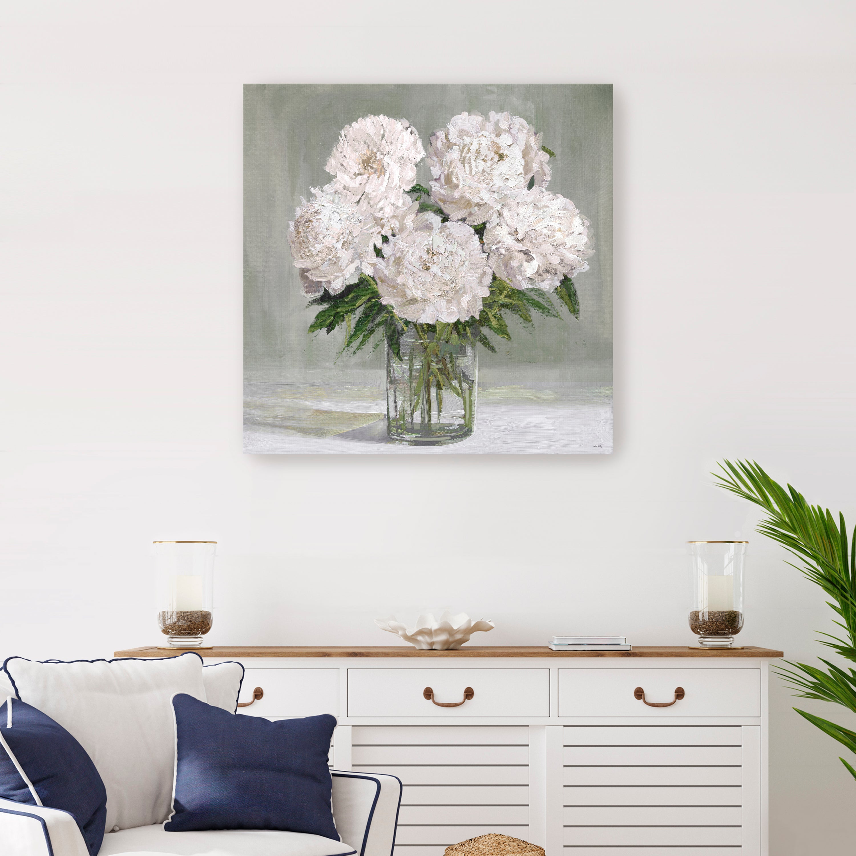 Peony Blooms Canvas Giclee