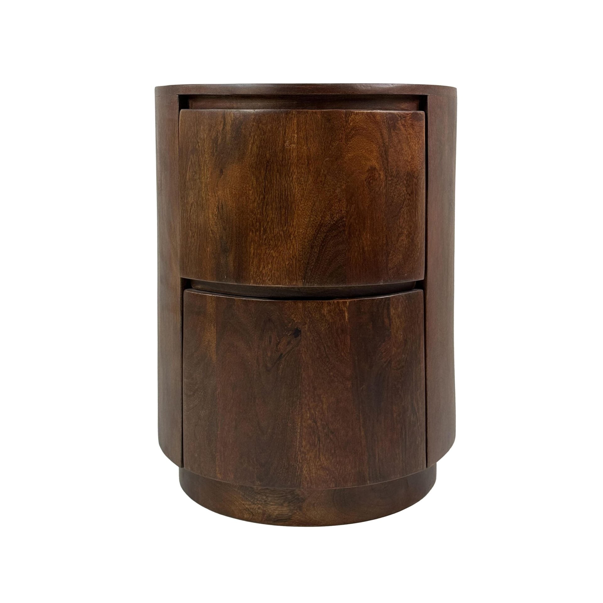 Kingston 2-Drawer Round Accent Table Natural