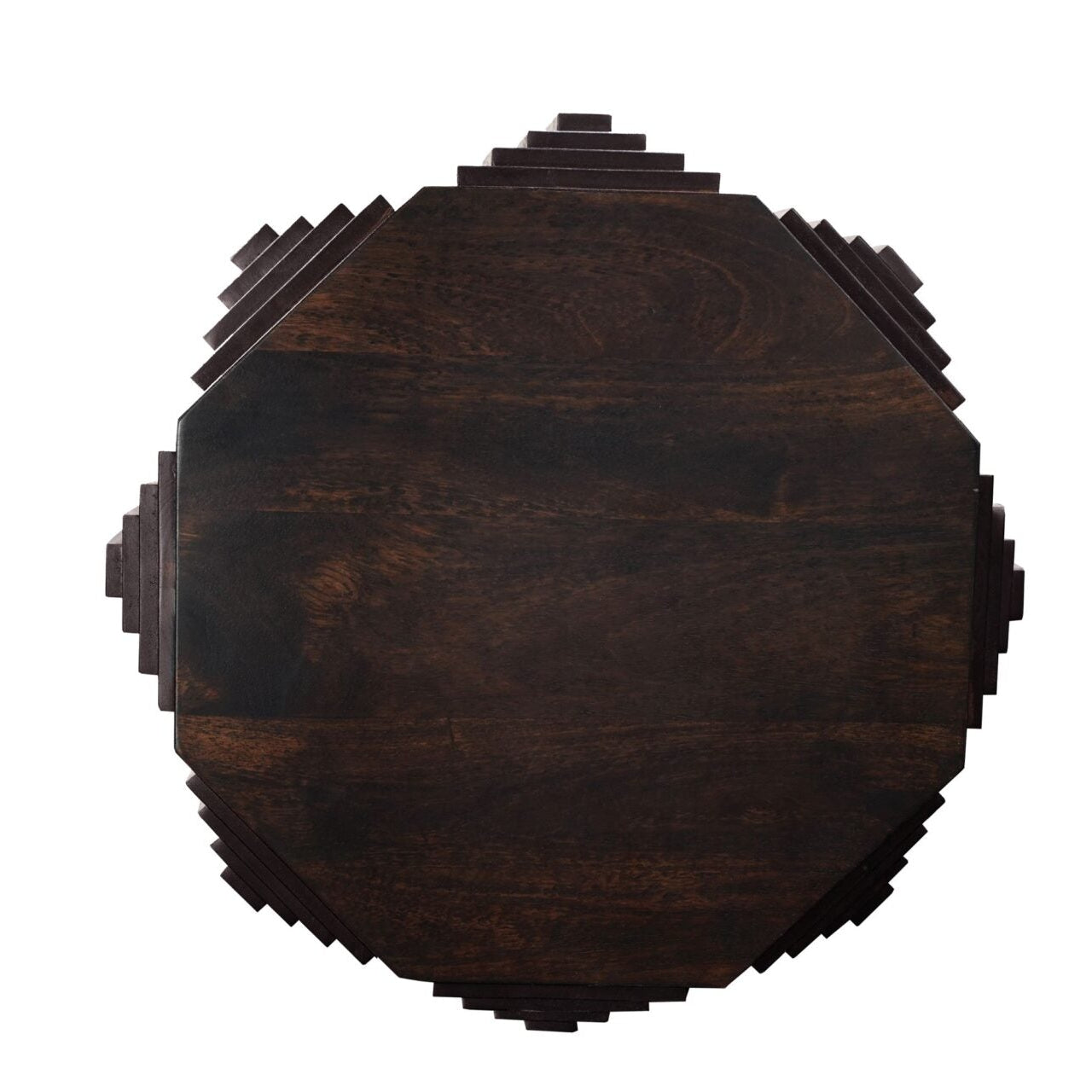 Octagonal Mango Wood Side Table