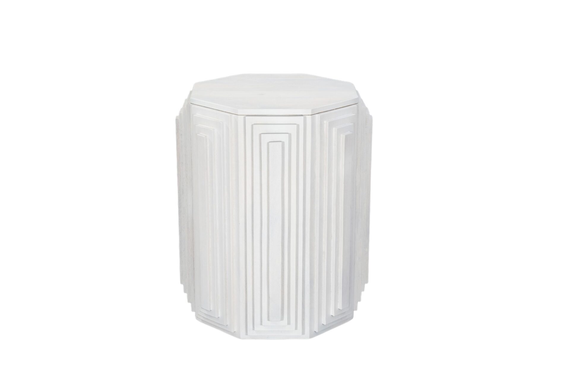 Octagonal Mango Wood Side Table