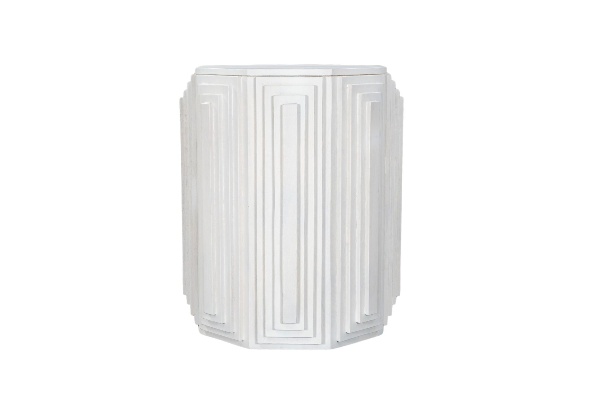 Octagonal Mango Wood Side Table