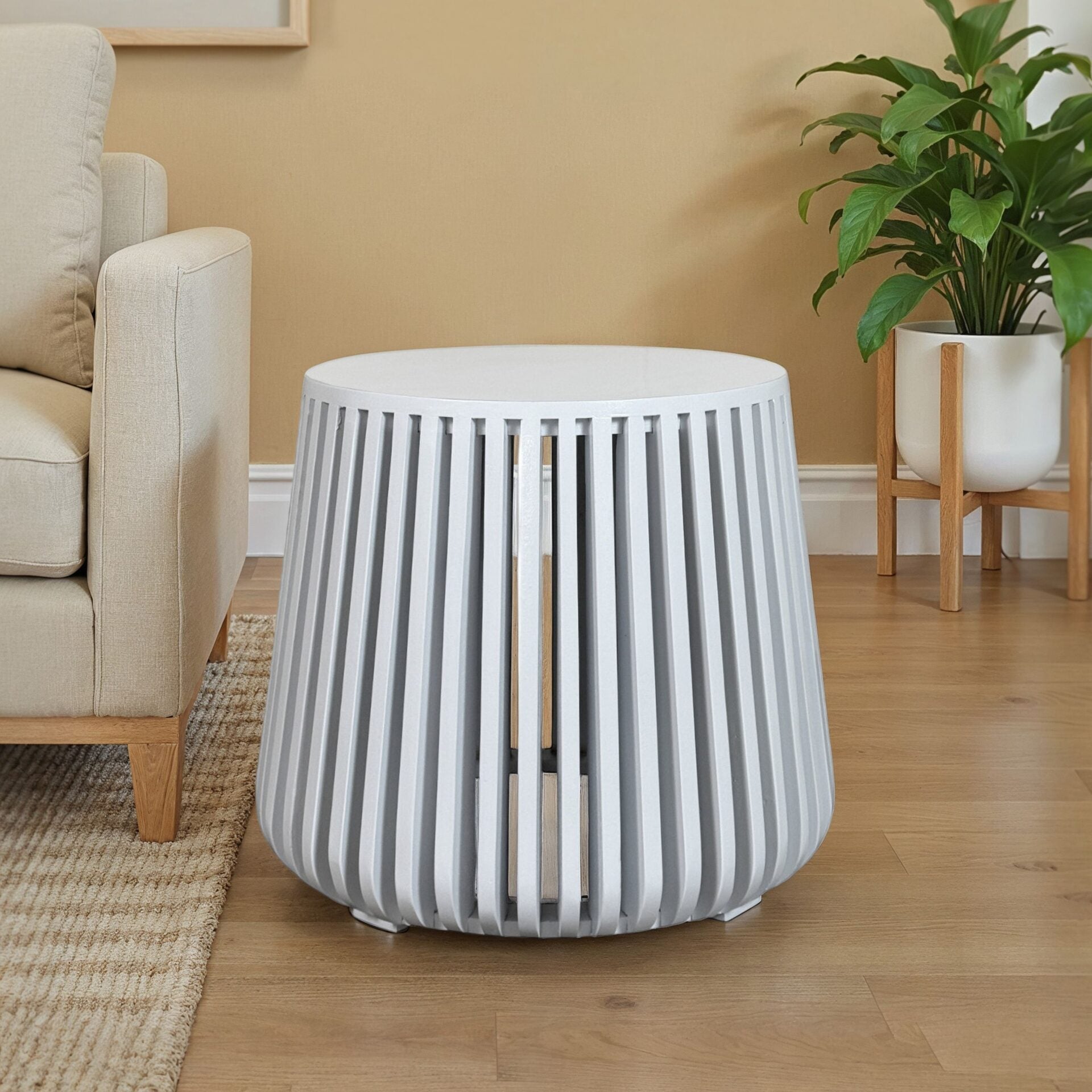 Cascade 24 x 21 Slatted Bell Side Table