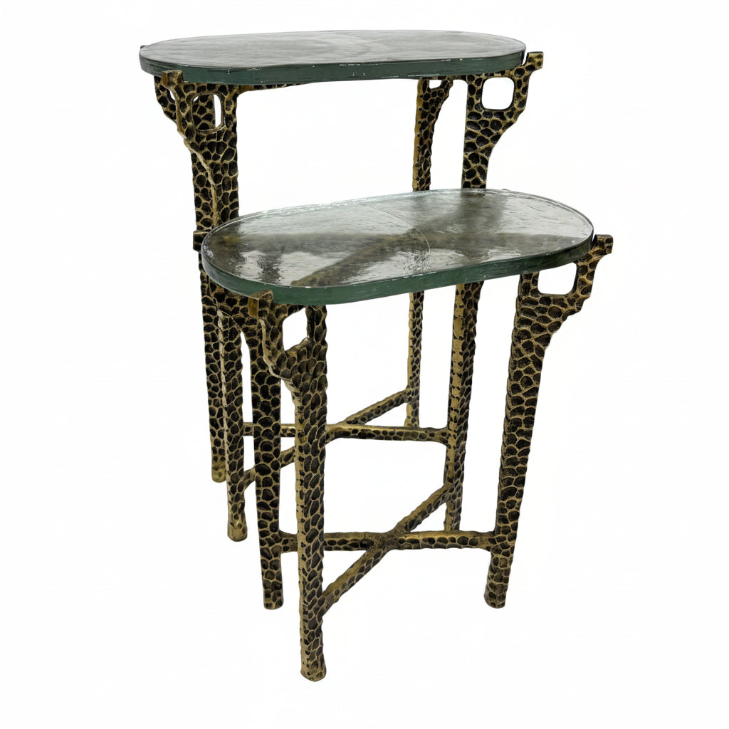 Ignis Nesting Table Set with Recycled Glass