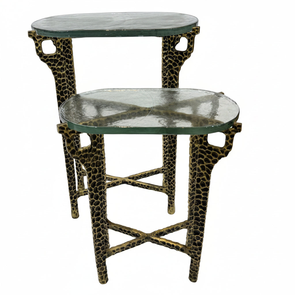 Ignis Nesting Table Set with Recycled Glass