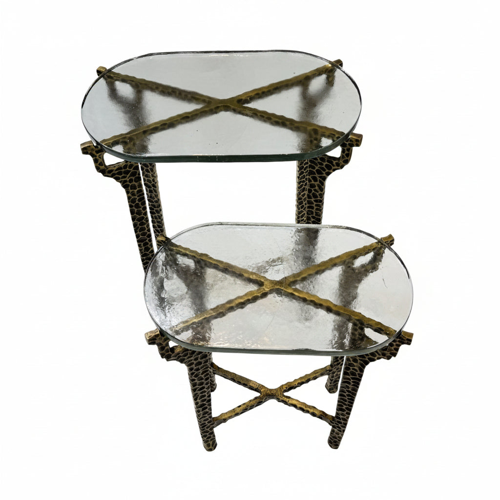 Ignis Nesting Table Set with Recycled Glass