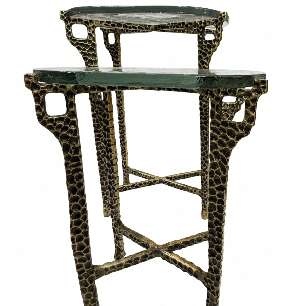 Ignis Nesting Table Set with Recycled Glass