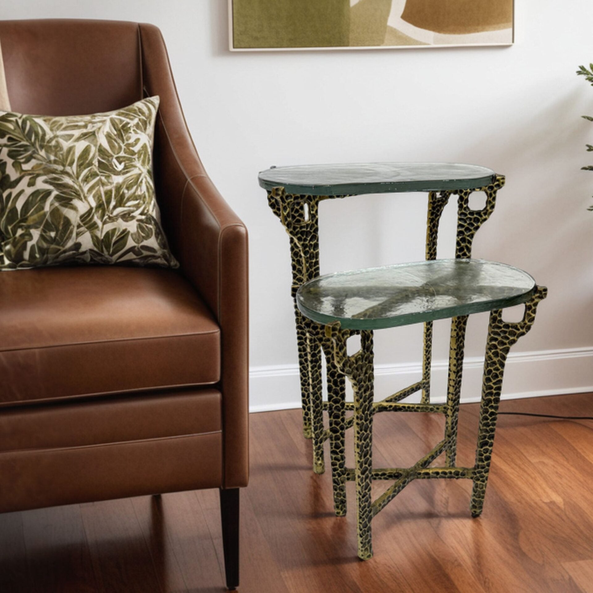 Ignis Nesting Table Set with Recycled Glass