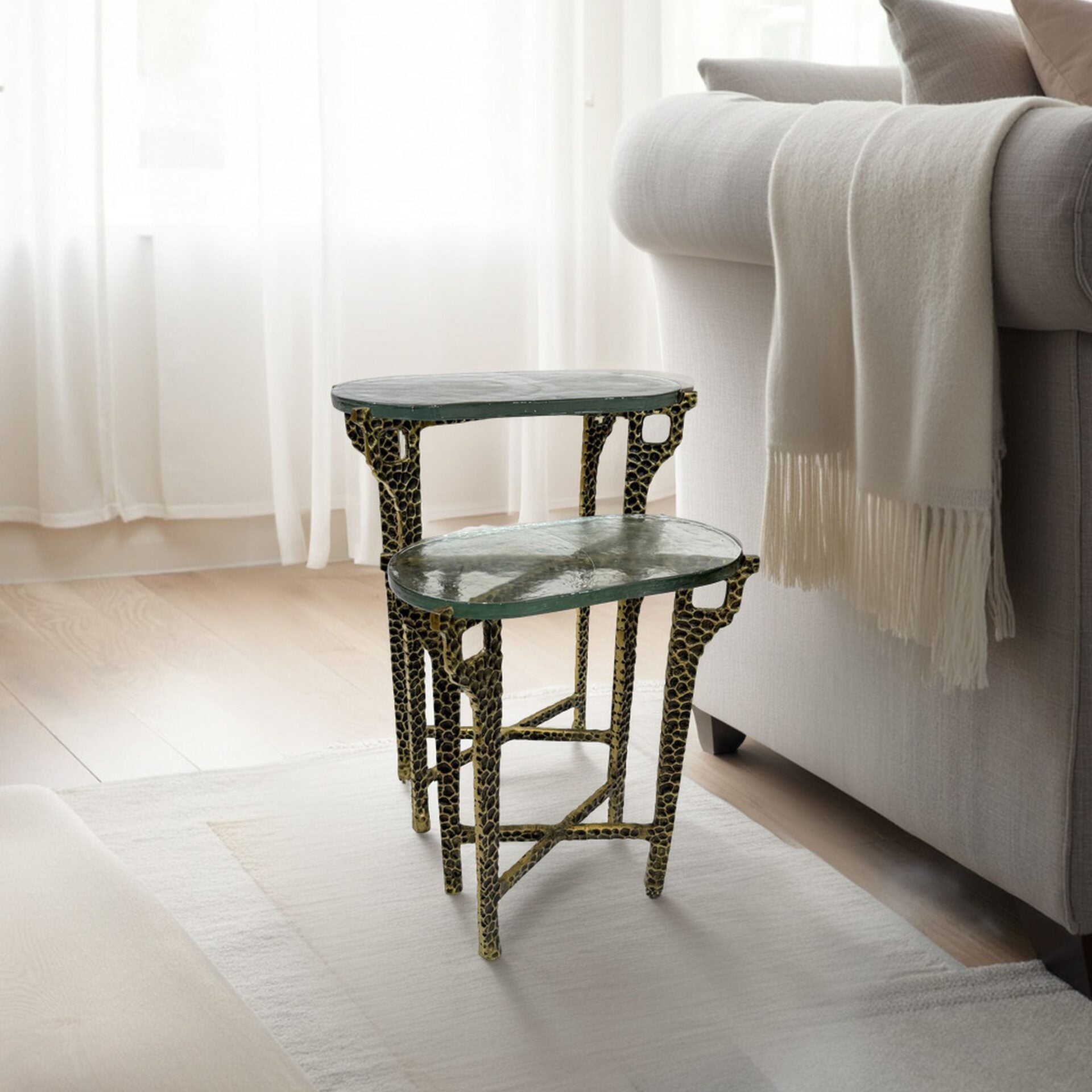 Ignis Nesting Table Set with Recycled Glass