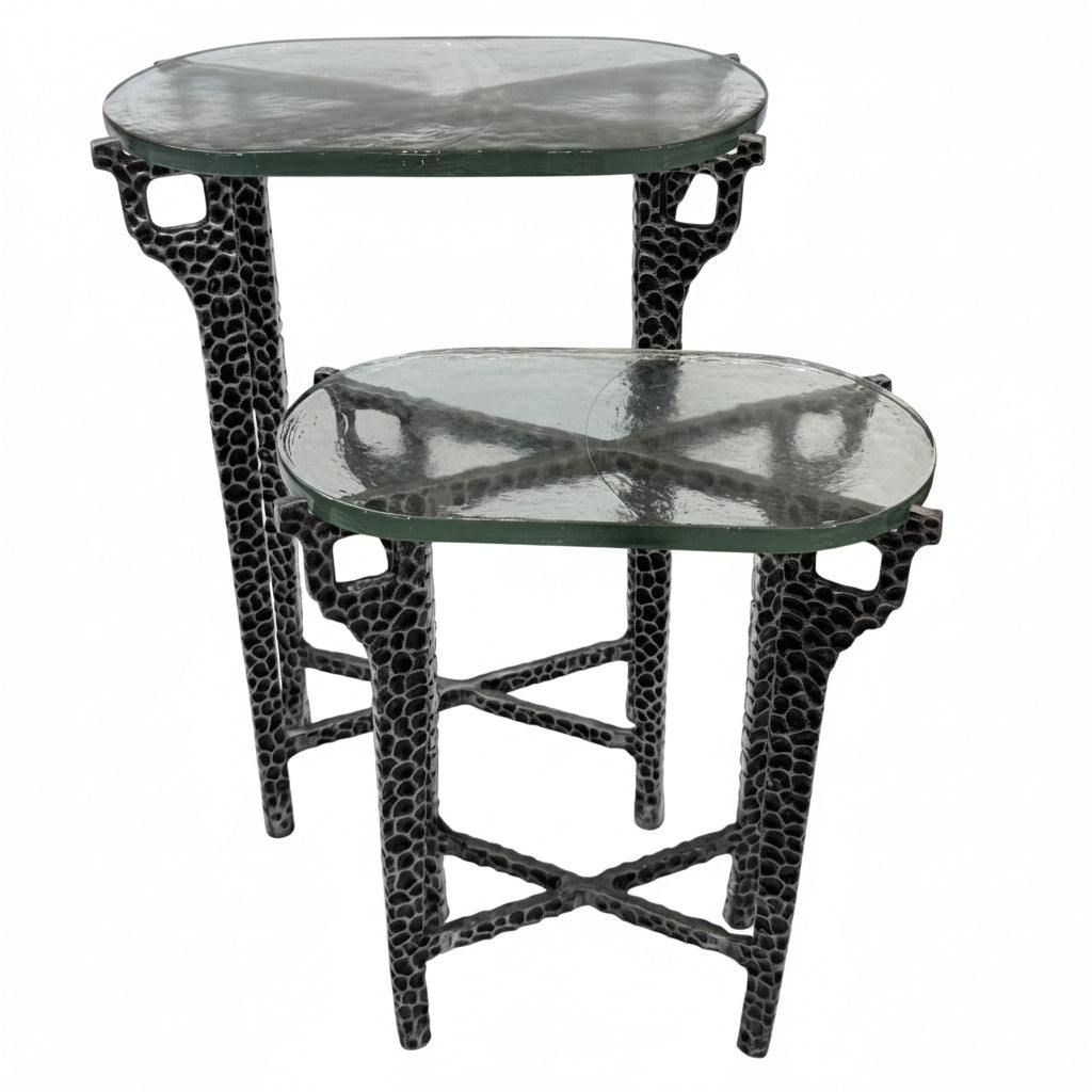 Ignis Nesting Table Set with Recycled Glass