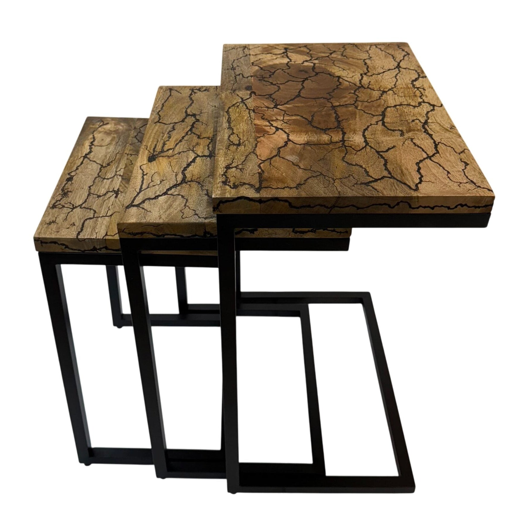 Electra 3 Piece Square Nesting Table Set